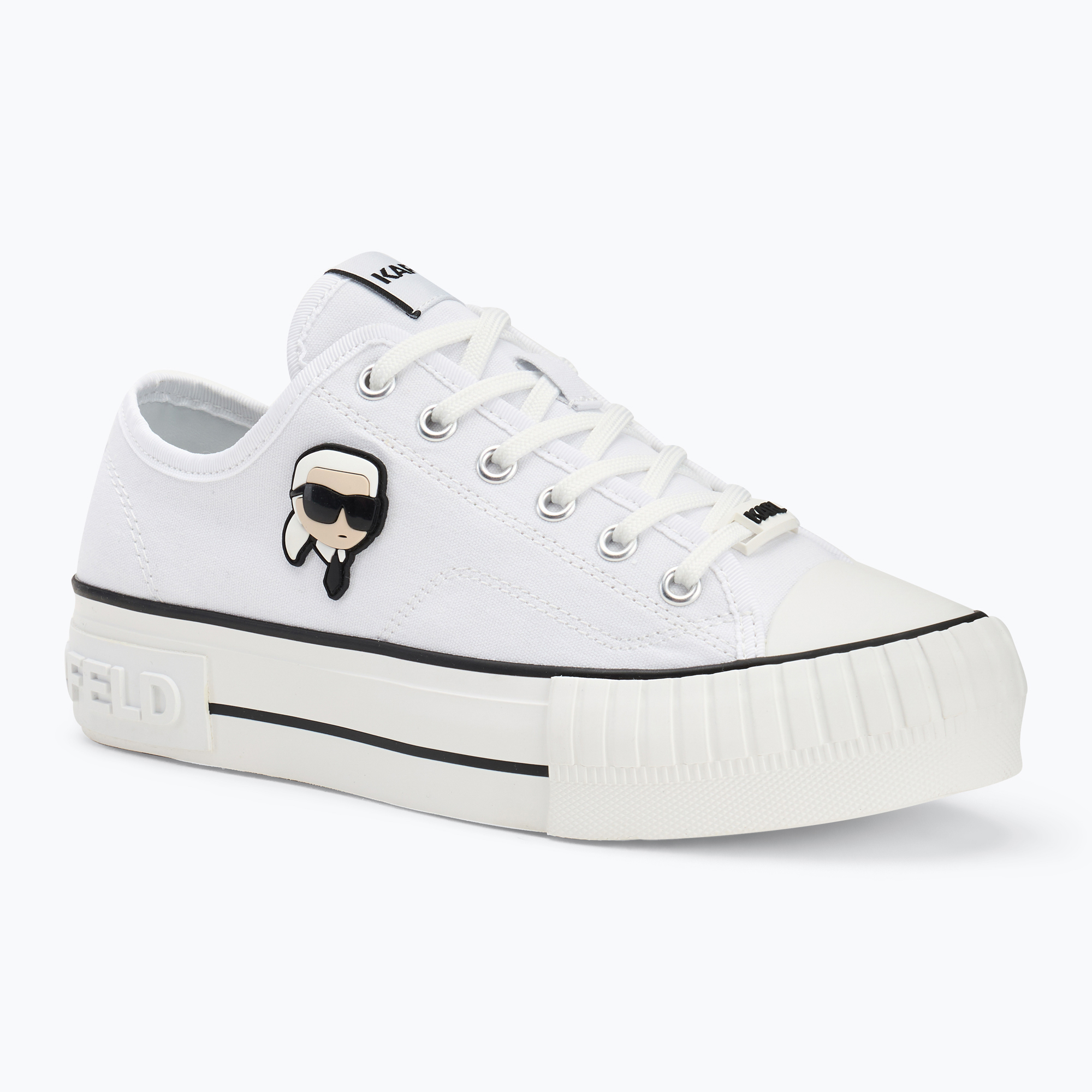 KARL LAGERFELD dámske topánky Kampus Max Nft white canvas