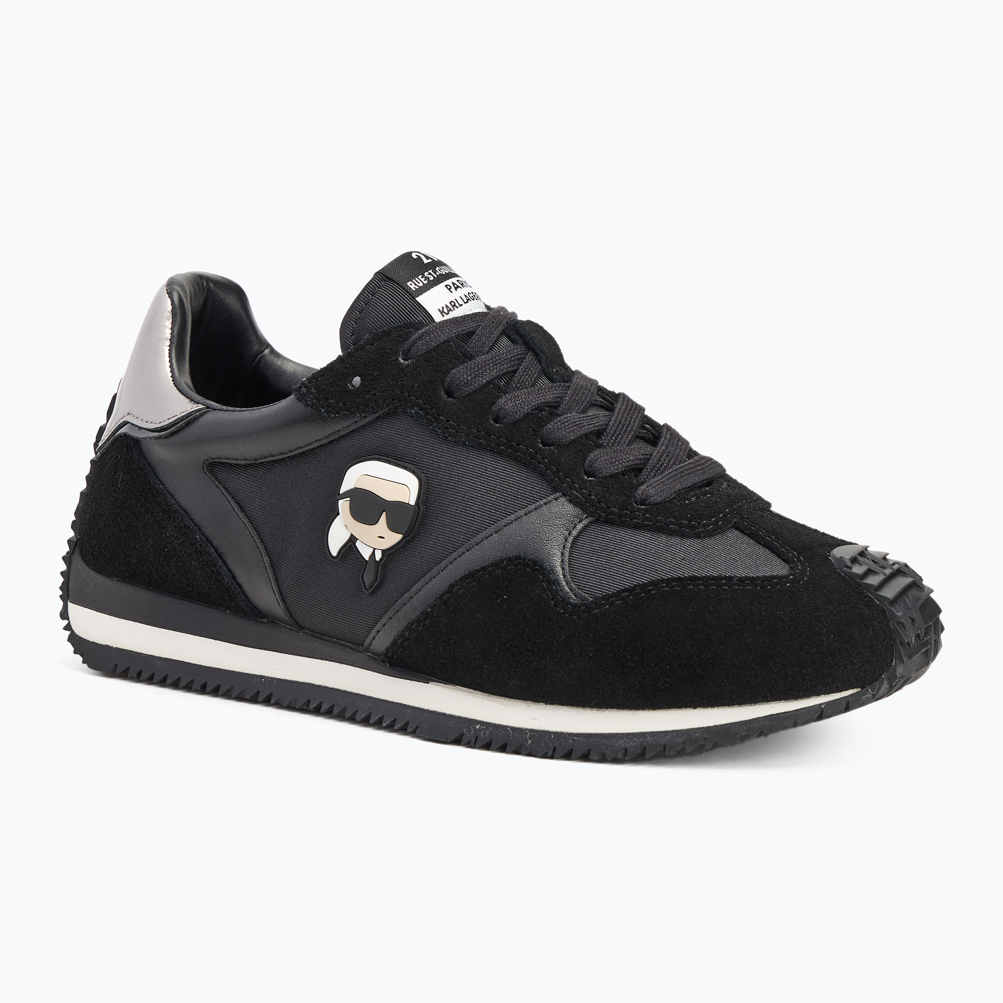 Dámske topánky KARL LAGERFELD Velocette Embro Nft black koža/textil (Velocette Embro Nft KL63930N 400)