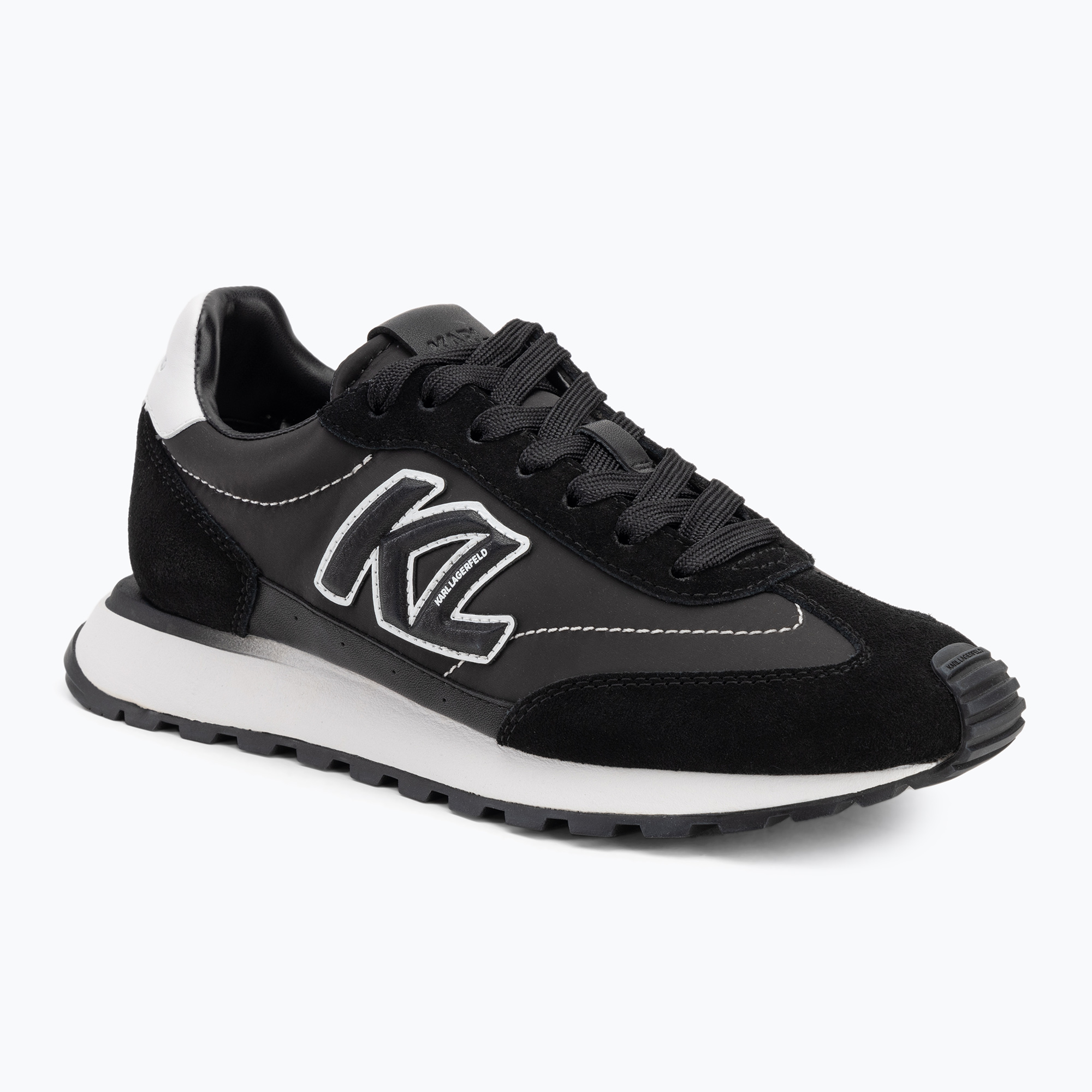 KARL LAGERFELD dámske topánky Kairo Kl Sidetrim black leather/textille (Kairo Kl Sidetrim KL61124A 400)