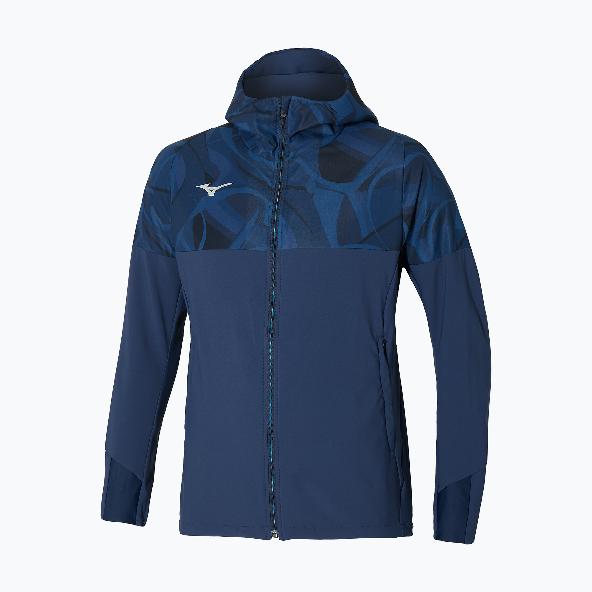 Mizuno Paris Athlete Pánska bunda s kapucňou pageant blue (Paris Athlete Hooded 32GCB50313)