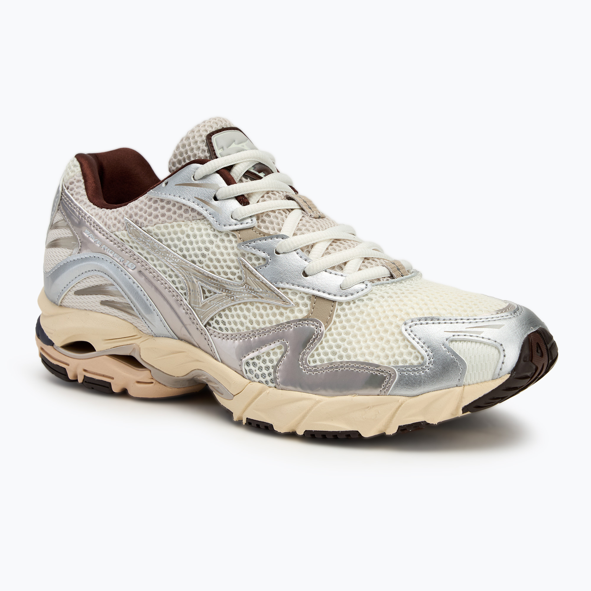 Topánky Mizuno Wave Rider 10 snow white/silver cloud/chicory coffe (Wave Rider 10 D1GA243103)