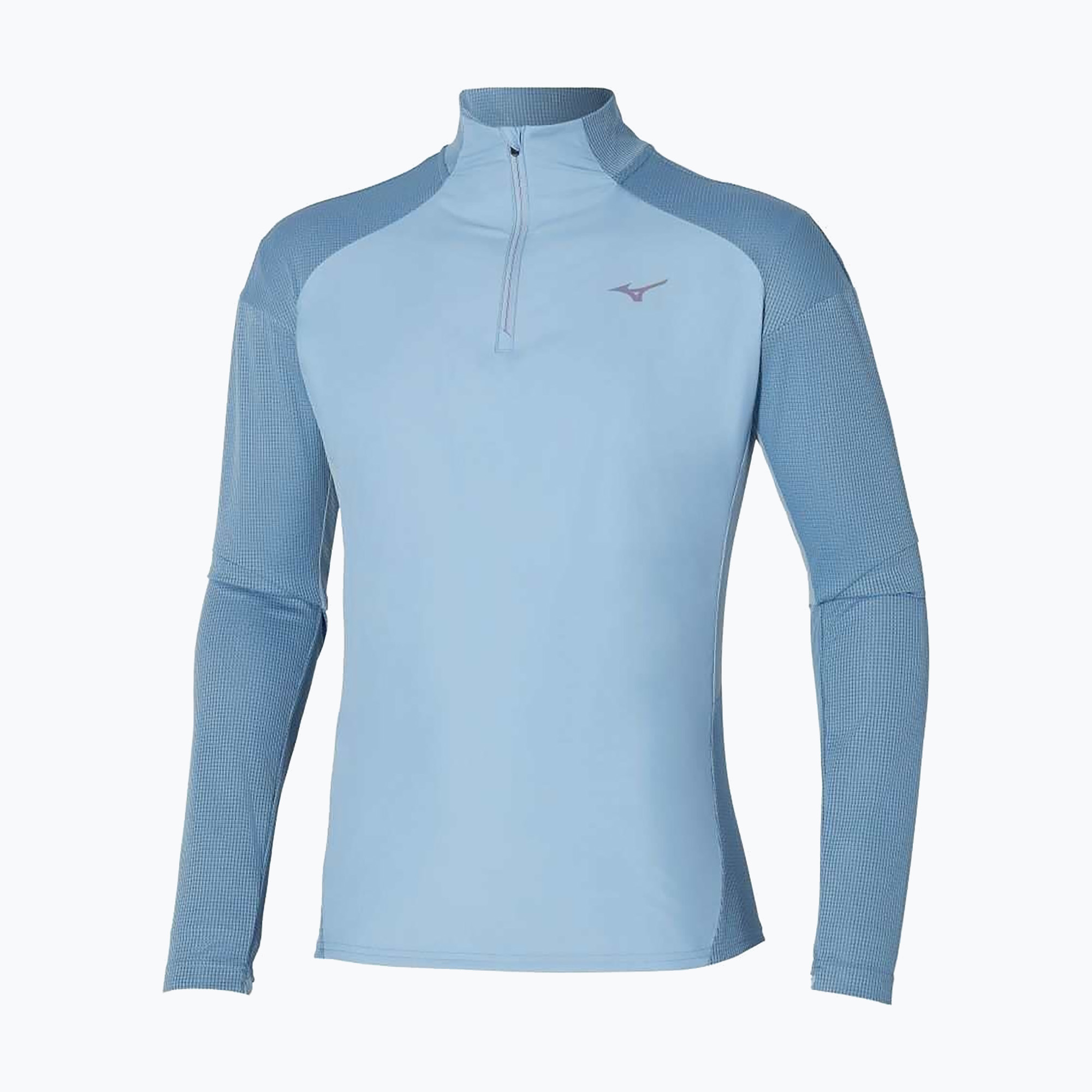 Pánske bežecké tričko Longsleeve Mizuno Hybrid parisian blue (Hybrid J2GAB50625)