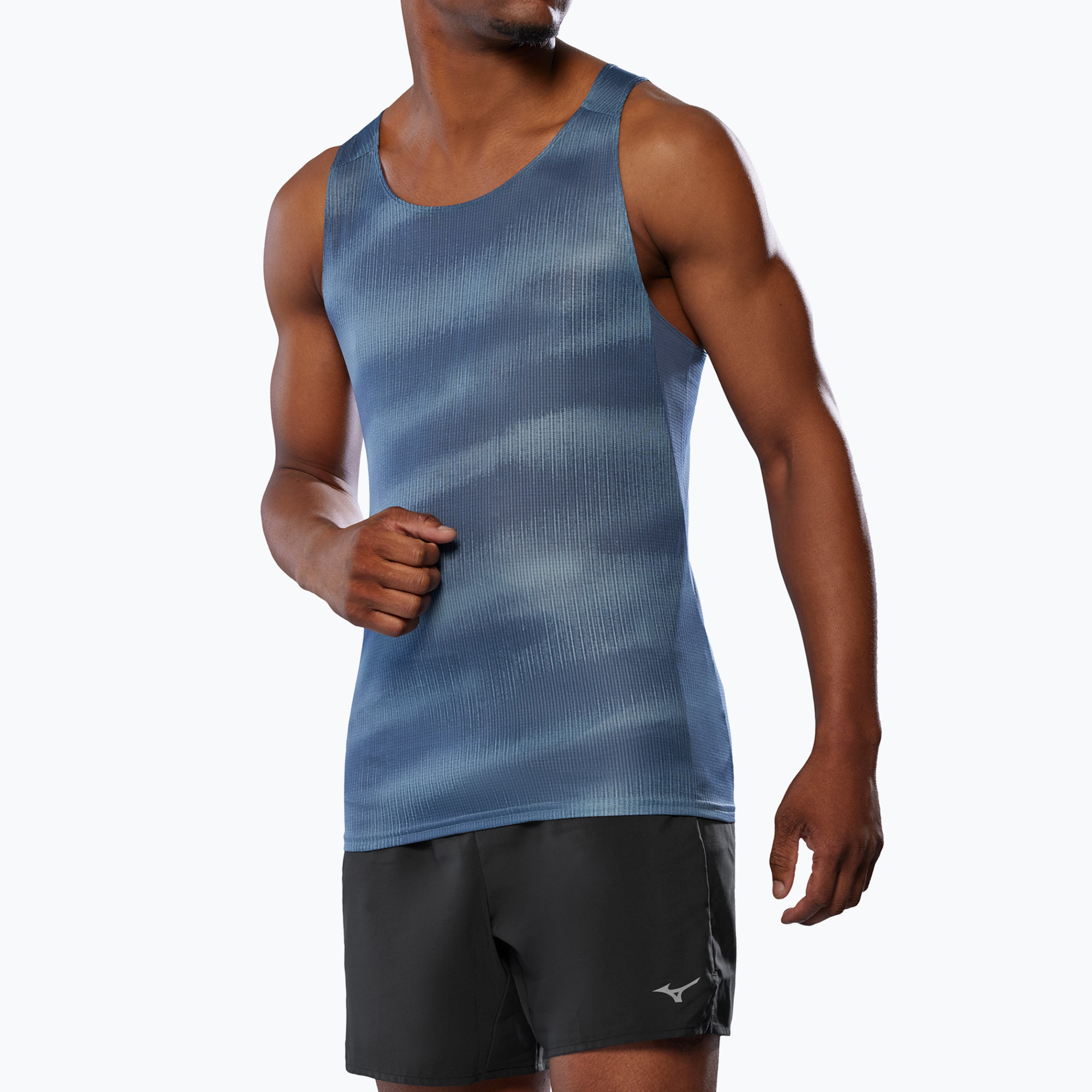 Pánske bežecké tielko Mizuno DryAeroFlow Graphic Tank (DryAeroFlow Graphic Tank J2GAC00302)
