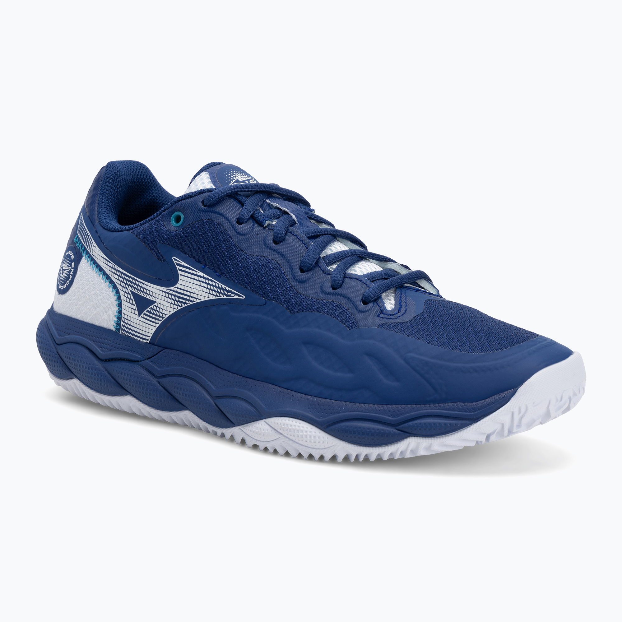 Pánské tenisové boty Mizuno Wave Enforce Court CC bellwether blue/ white/ fjord blue (Wave Enforce Court CC 61GC243515)