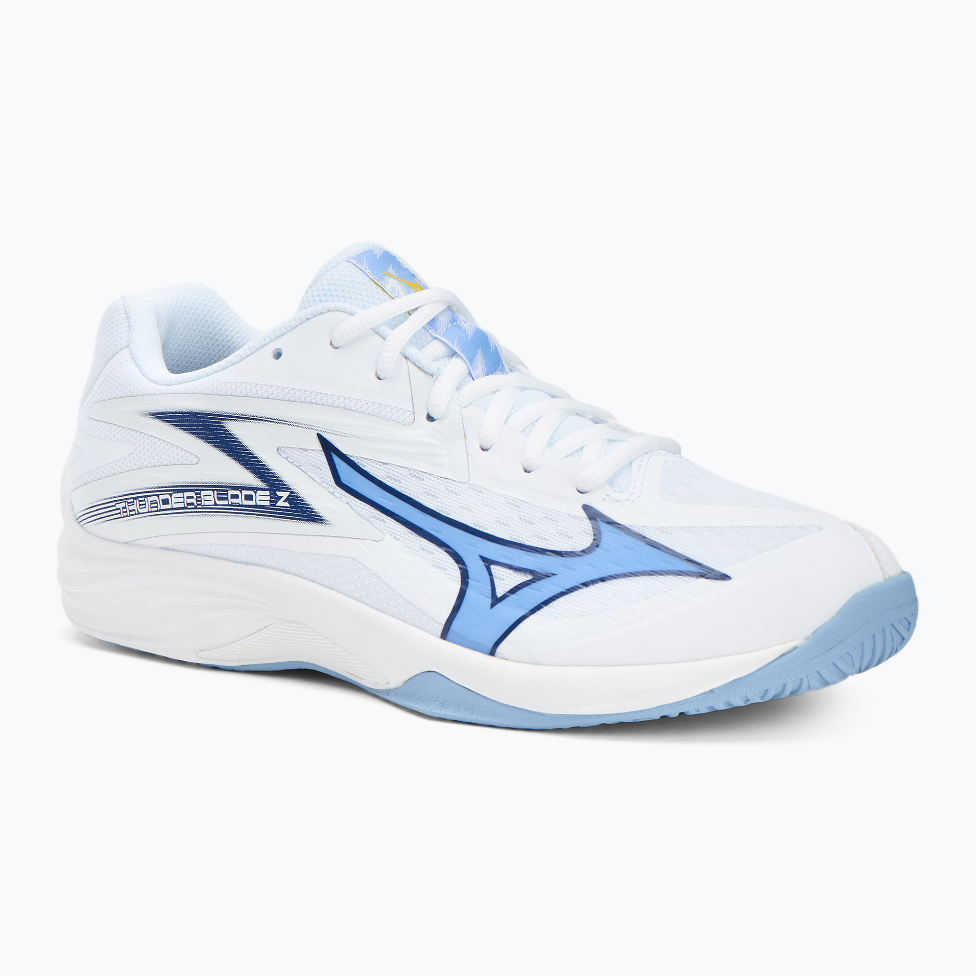 Volejbalová obuv Mizuno Thunder Blade Z white/bellwether blue/bel air blue (Thunder Blade Z V1GA237097)