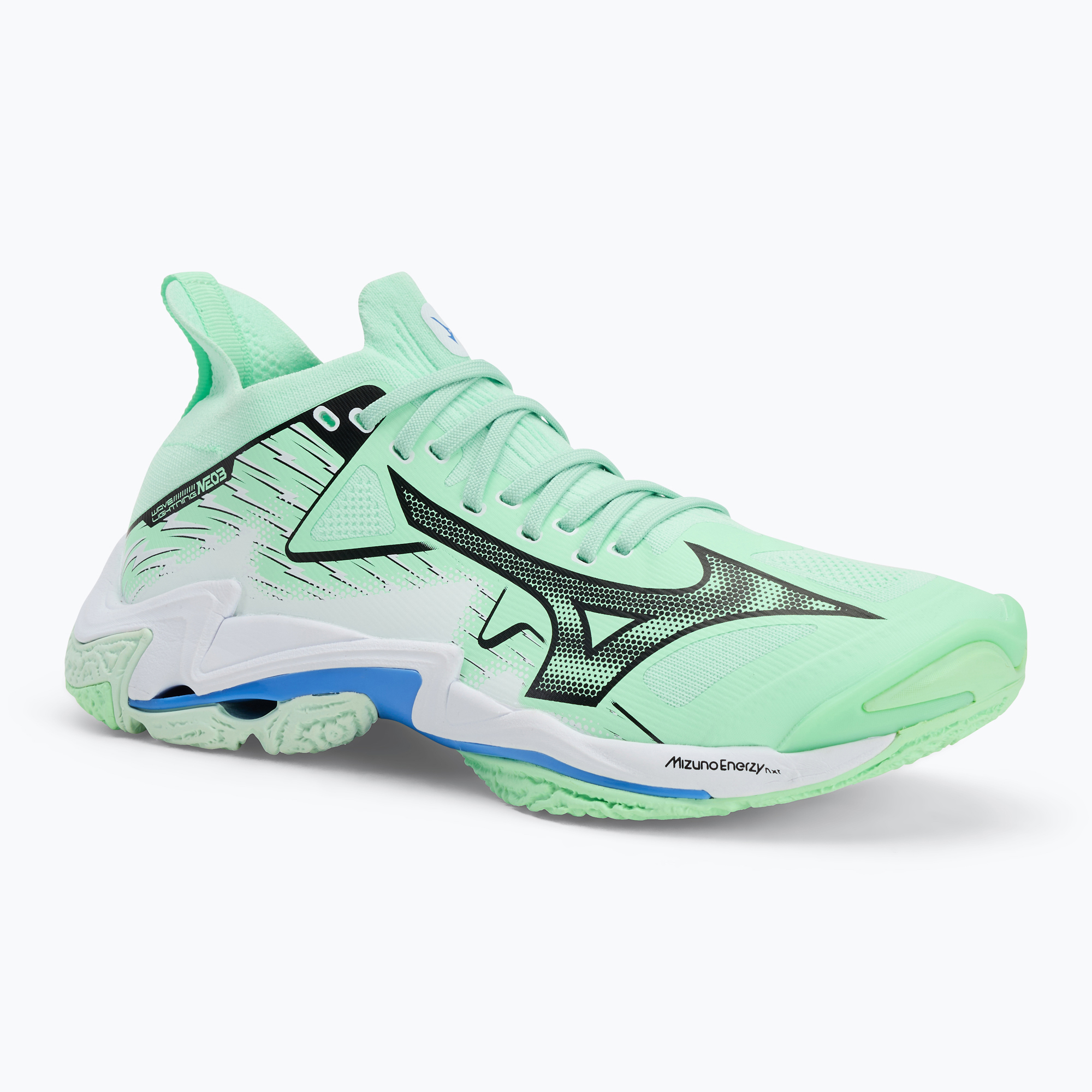 Volejbalová obuv Mizuno Wave Lightning Neo 3 mint/black/frontier blue (Wave Lightning Neo 3 V1GA240286)