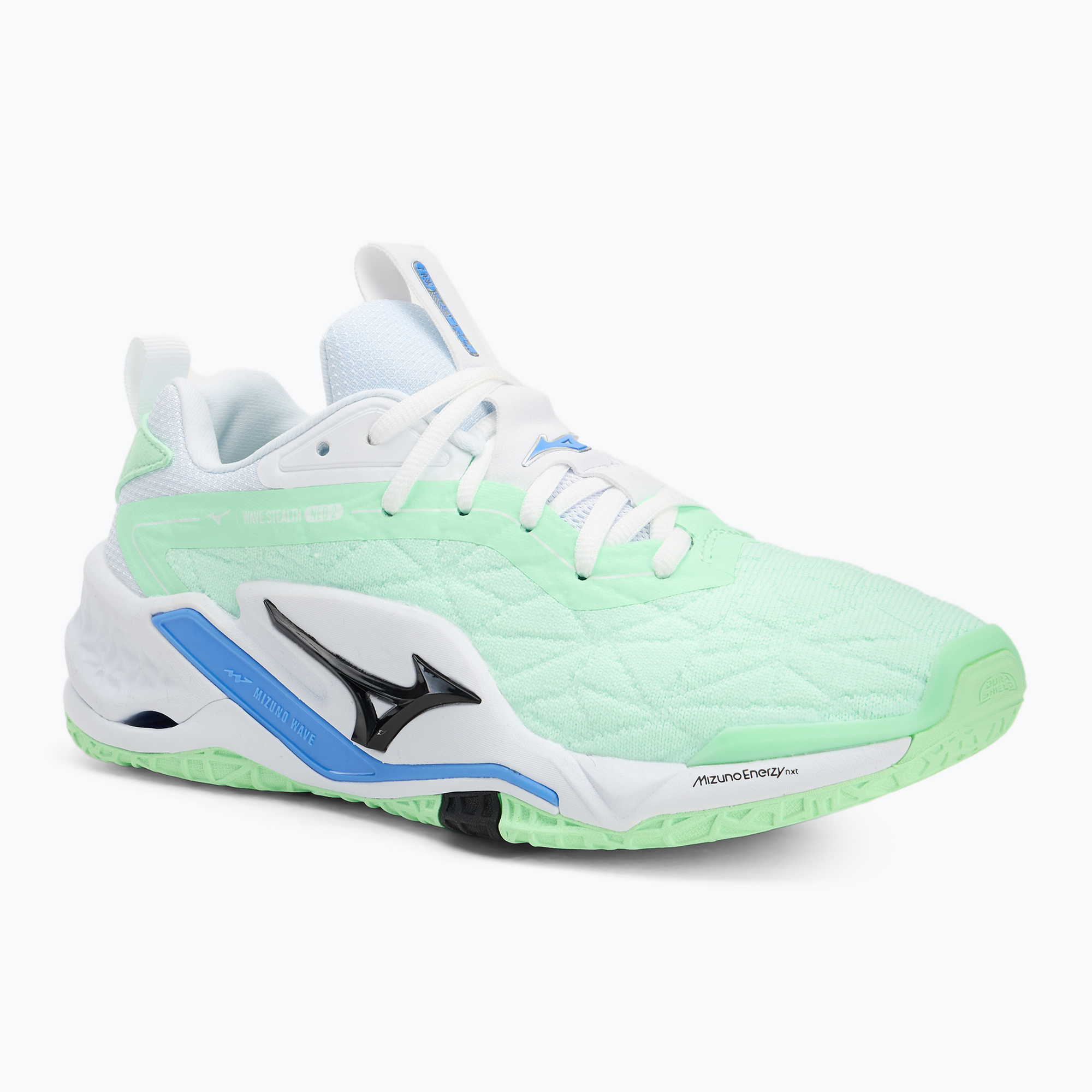 Hádzanárske topánky Mizuno Wave Stealth Neo 2 neo mint/black/froniter blue (Wave Stealth Neo 2 X1GA240086)