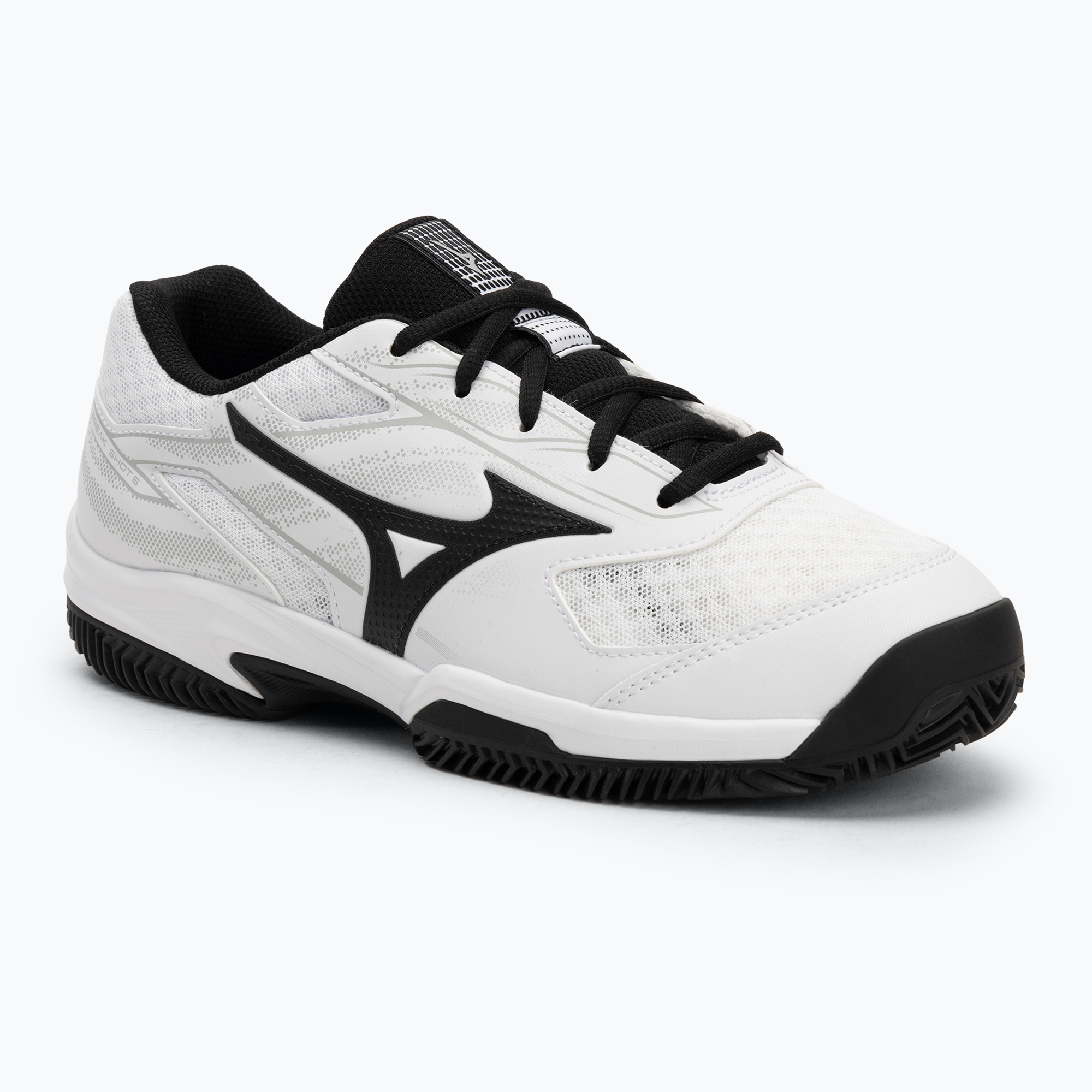 Pánské tenisové boty Mizuno Break Shot 5 CC white/ black/ harbor mist (Break Shot 5 CC 61GC252509)