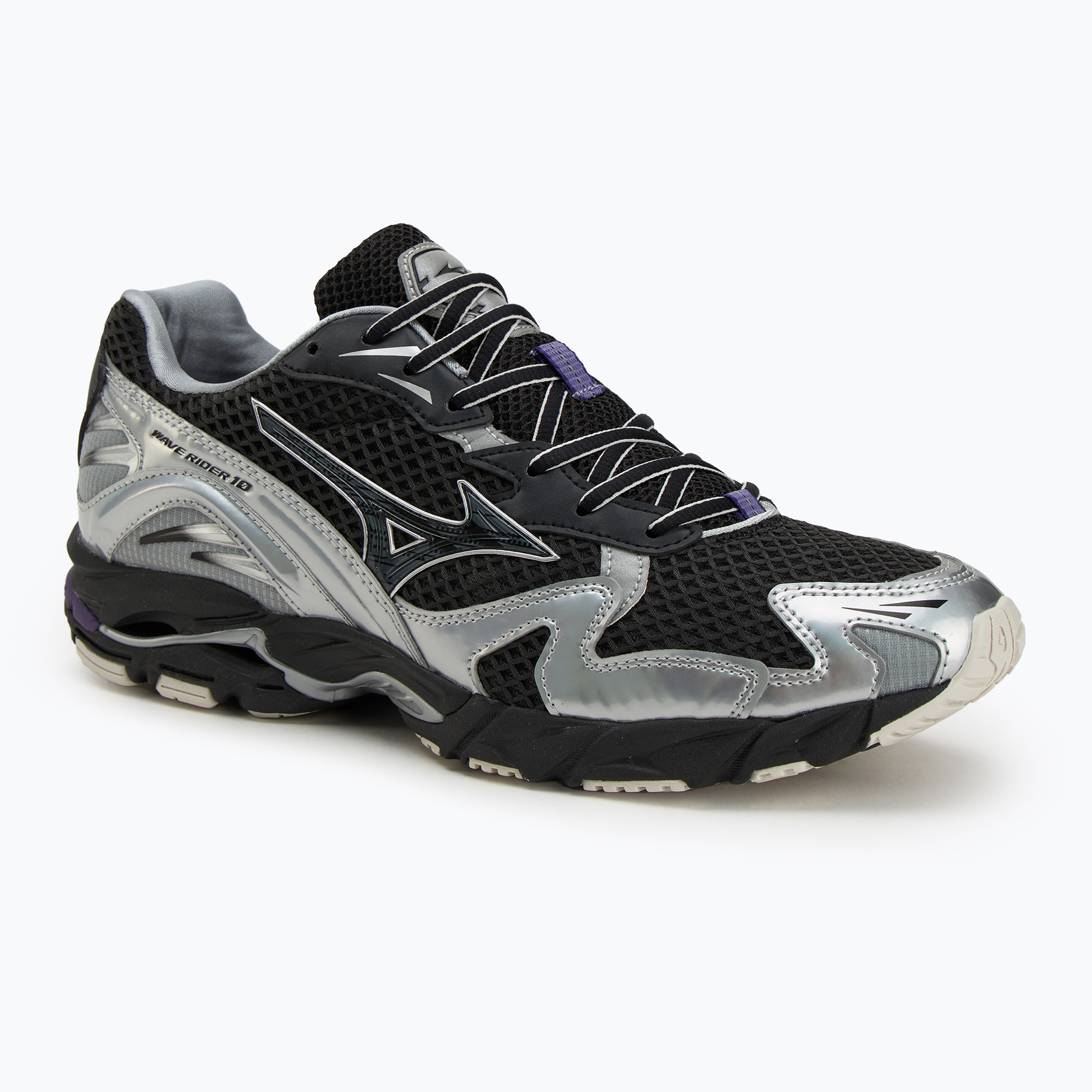 Pánske topánky Mizuno Wave Rider 10 black/black sand/purple haze (Wave Rider 10 D1GA250601)