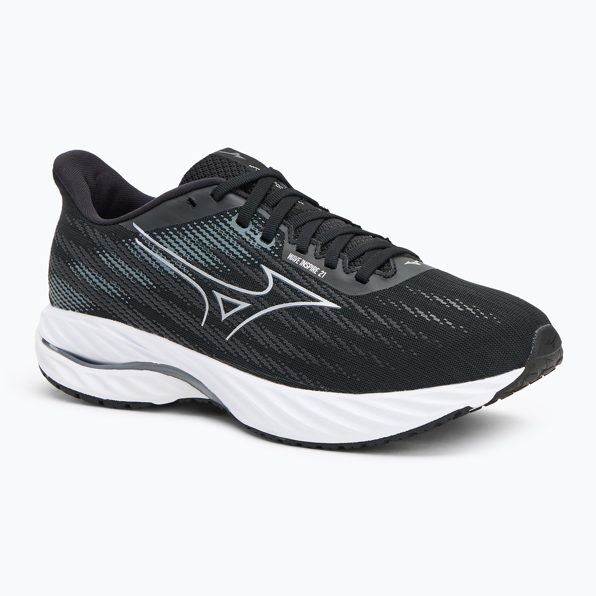 Pánske bežecké topánky Mizuno Wave Inspire 21 black/silver/metallic gray (Wave Inspire 21 J1GC254402)