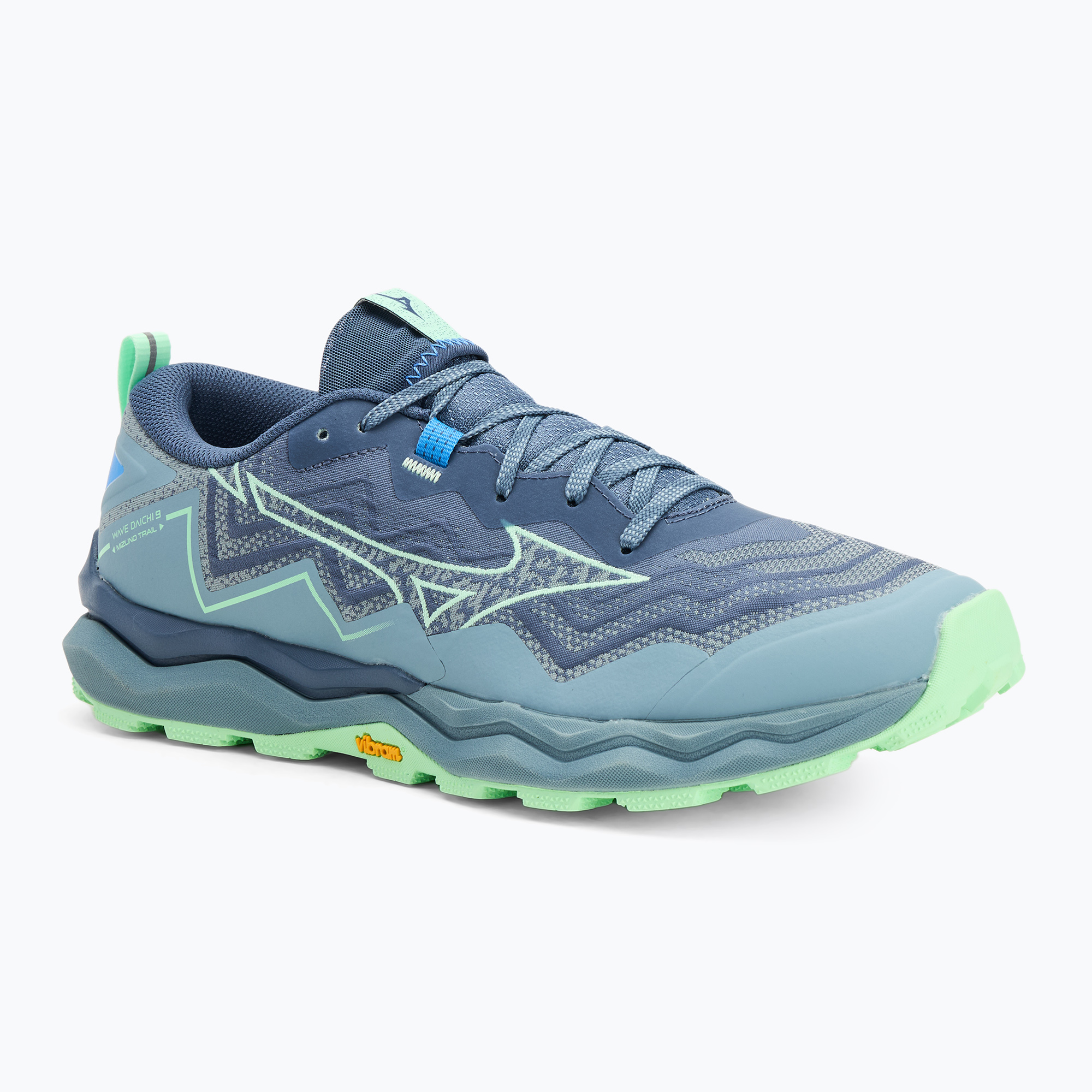 Pánske bežecké topánky Mizuno Wave Daichi 9 vintage indigo/neo mint/citade (Wave Daichi 9 J1GJ257101)