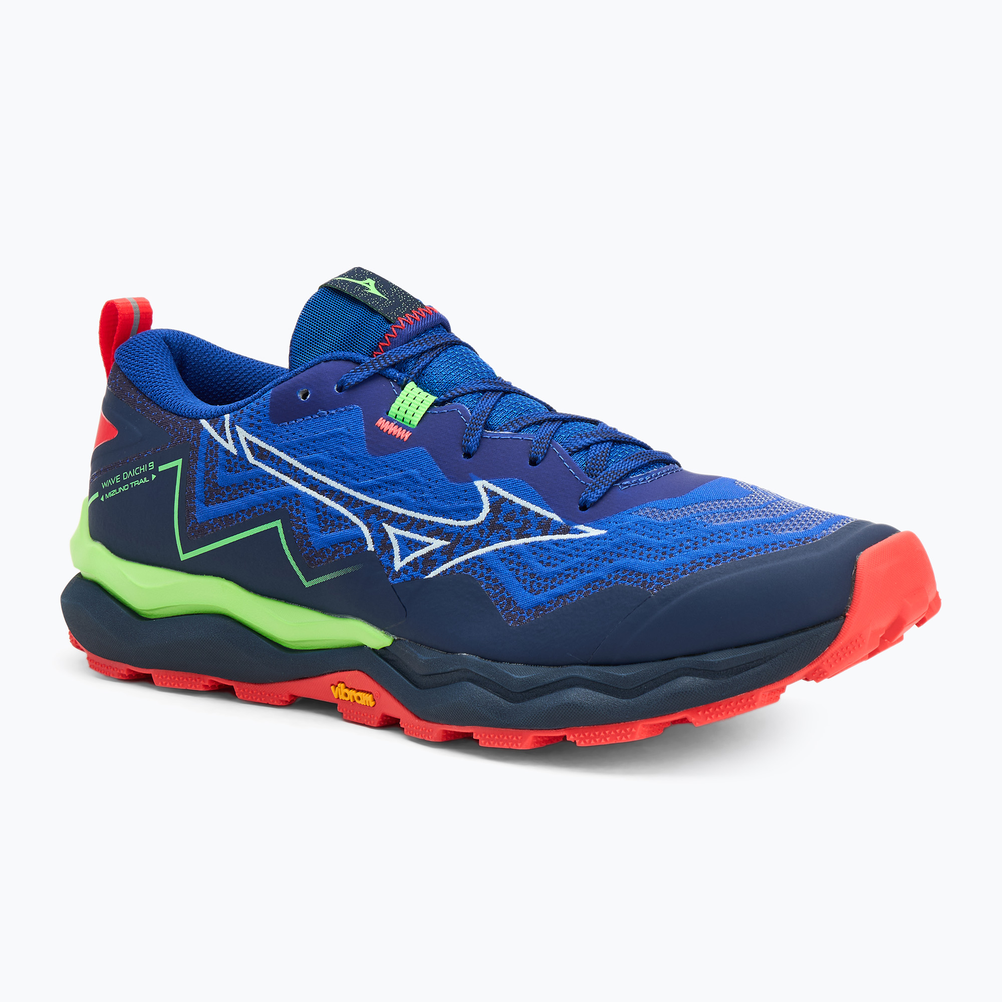 Pánske bežecké topánky Mizuno Wave Daichi 9 reflex blue c/white/green geck (Wave Daichi 9 J1GJ257102)