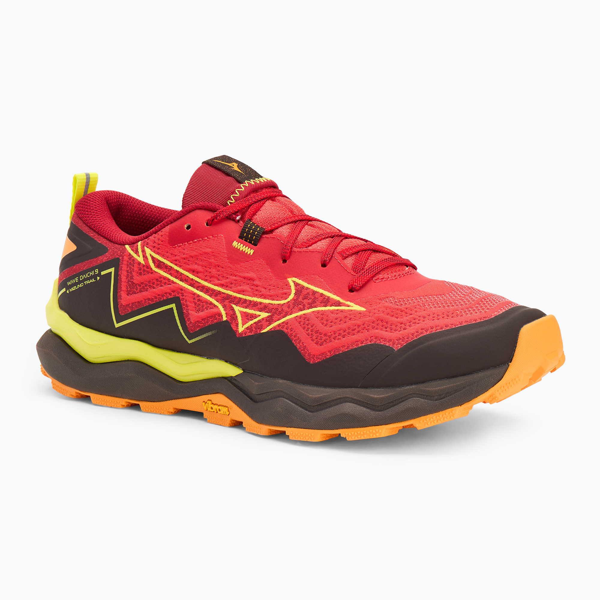 Pánske bežecké topánky Mizuno Wave Daichi 9 high risk red/evening primrose/bright marigold (Wave Daichi 9 J1GJ257103)