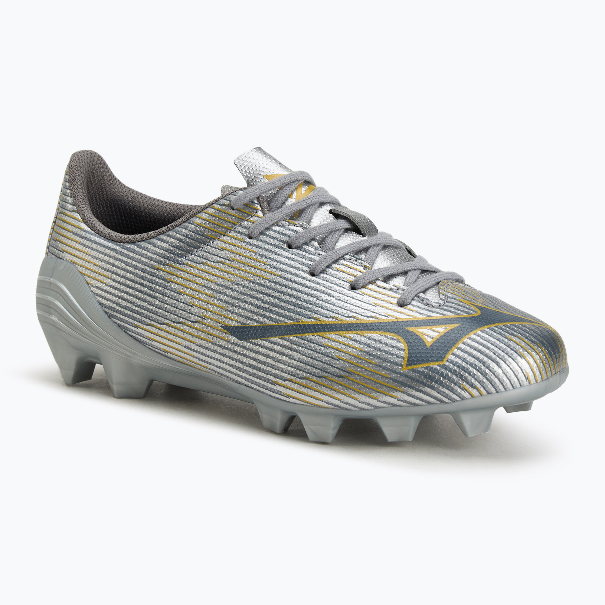 Detské kopačky Mizuno α II Select Jr Md galaxy silver/8605 c/gold (α II Select Jr Md P1GB256504)