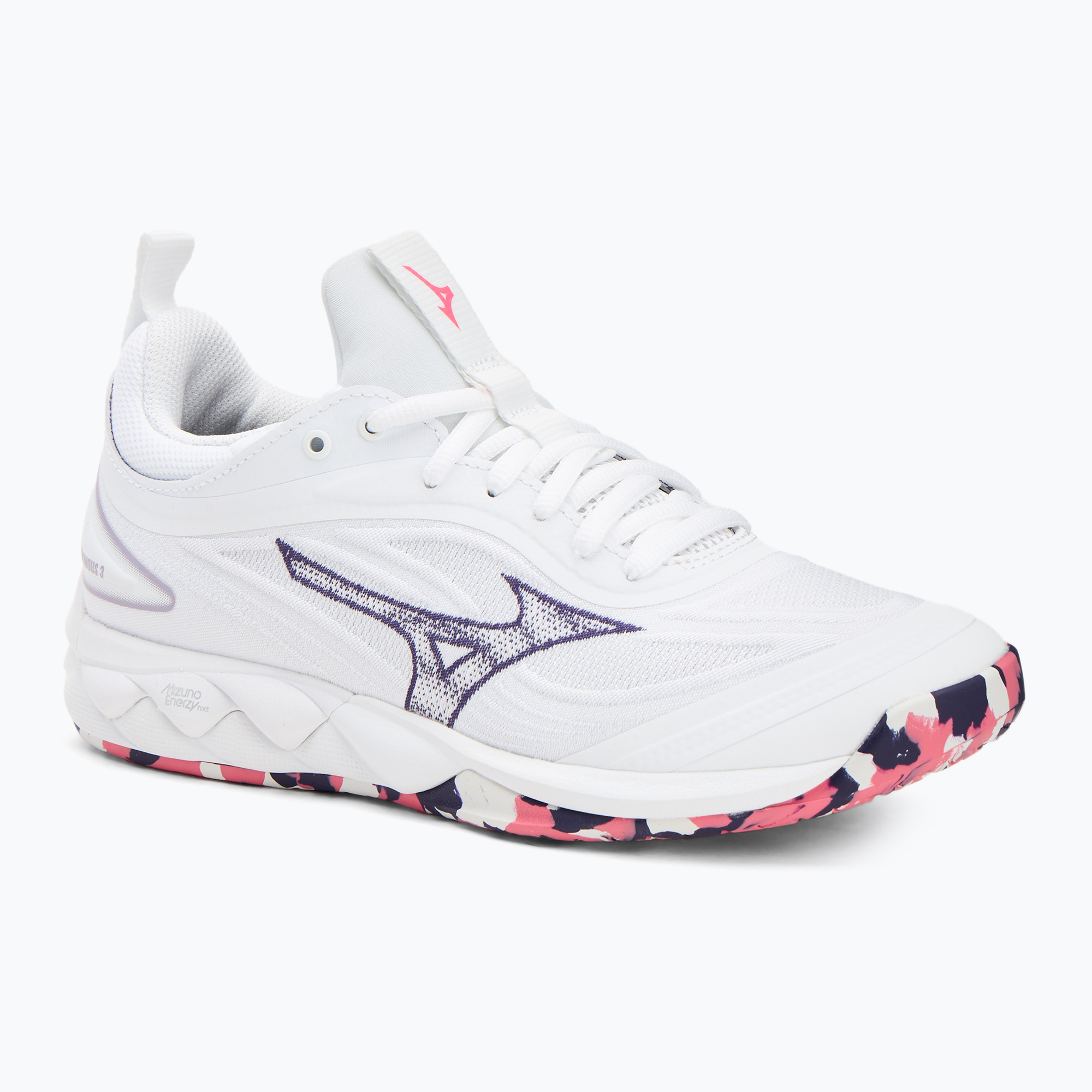 Volejbalová obuv Mizuno Wave Luminous 3 white/violet indigo/camellia rose (Wave Luminous 3 V1GC242020)