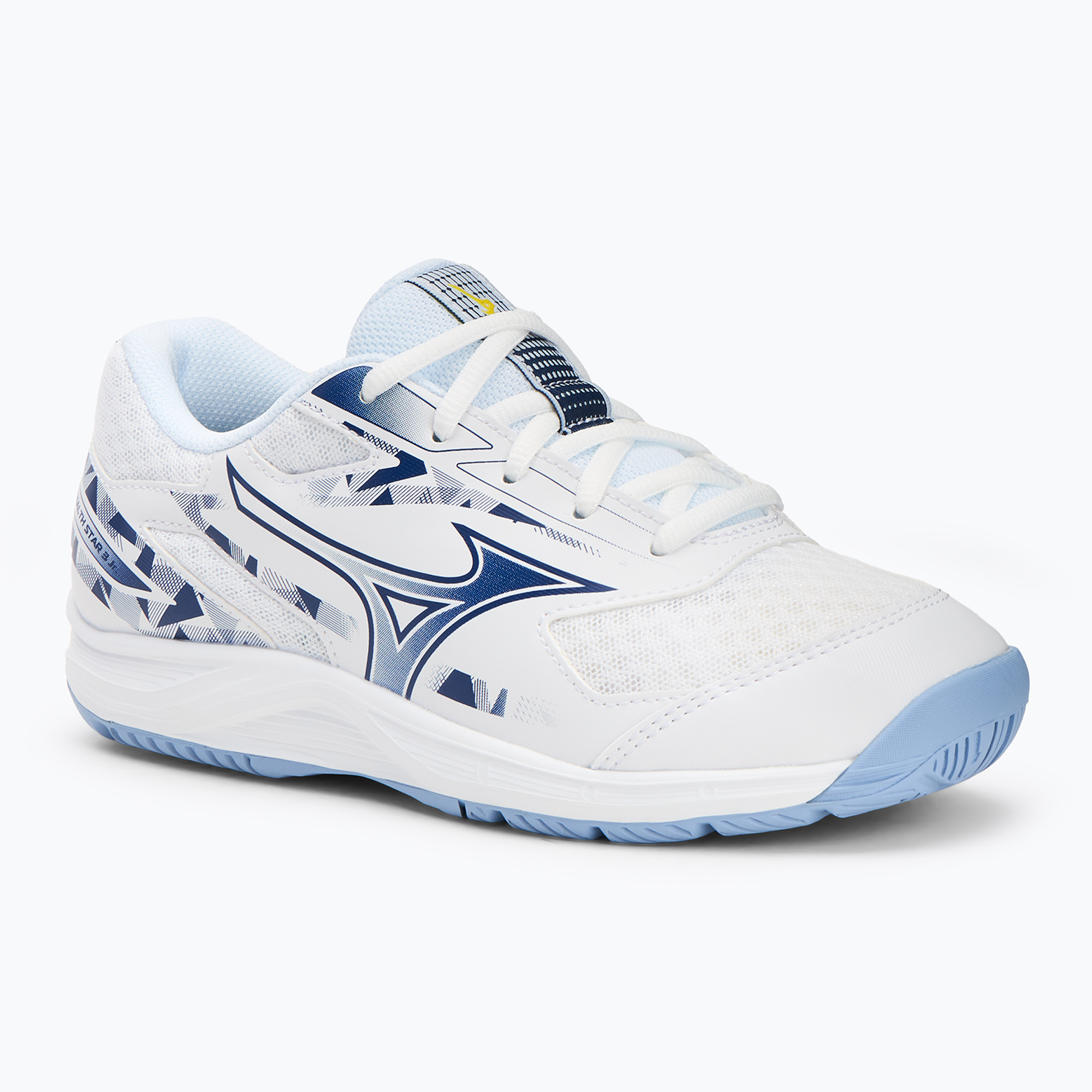 Detská obuv Mizuno Stealth Star 3 white/bellwether blue/belairblu (Stealth Star 3 X1GC250711)