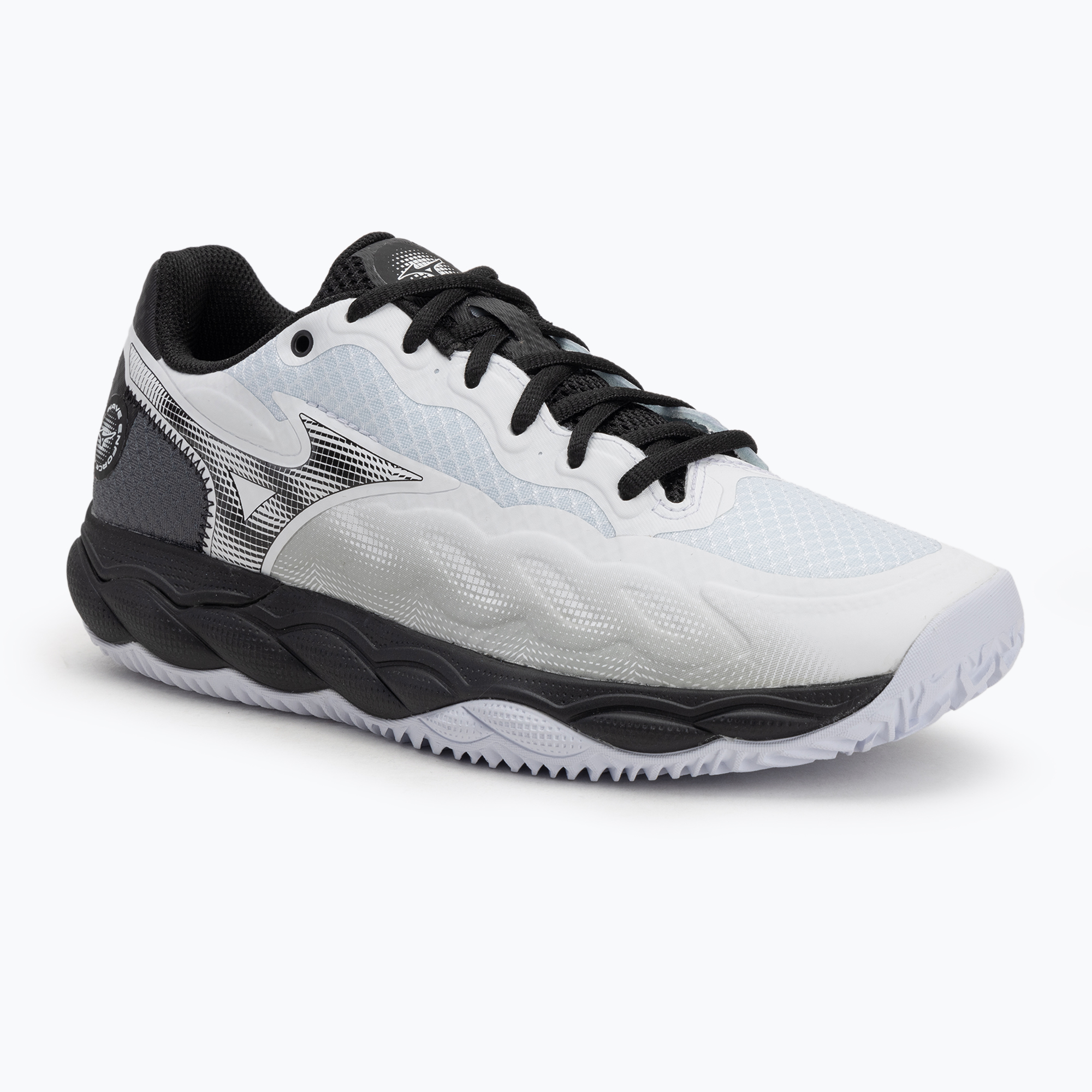 Pánské tenisové boty Mizuno Wave Enforce Court CC white/ black/ iron gate (Wave Enforce Court CC 61GC243509)