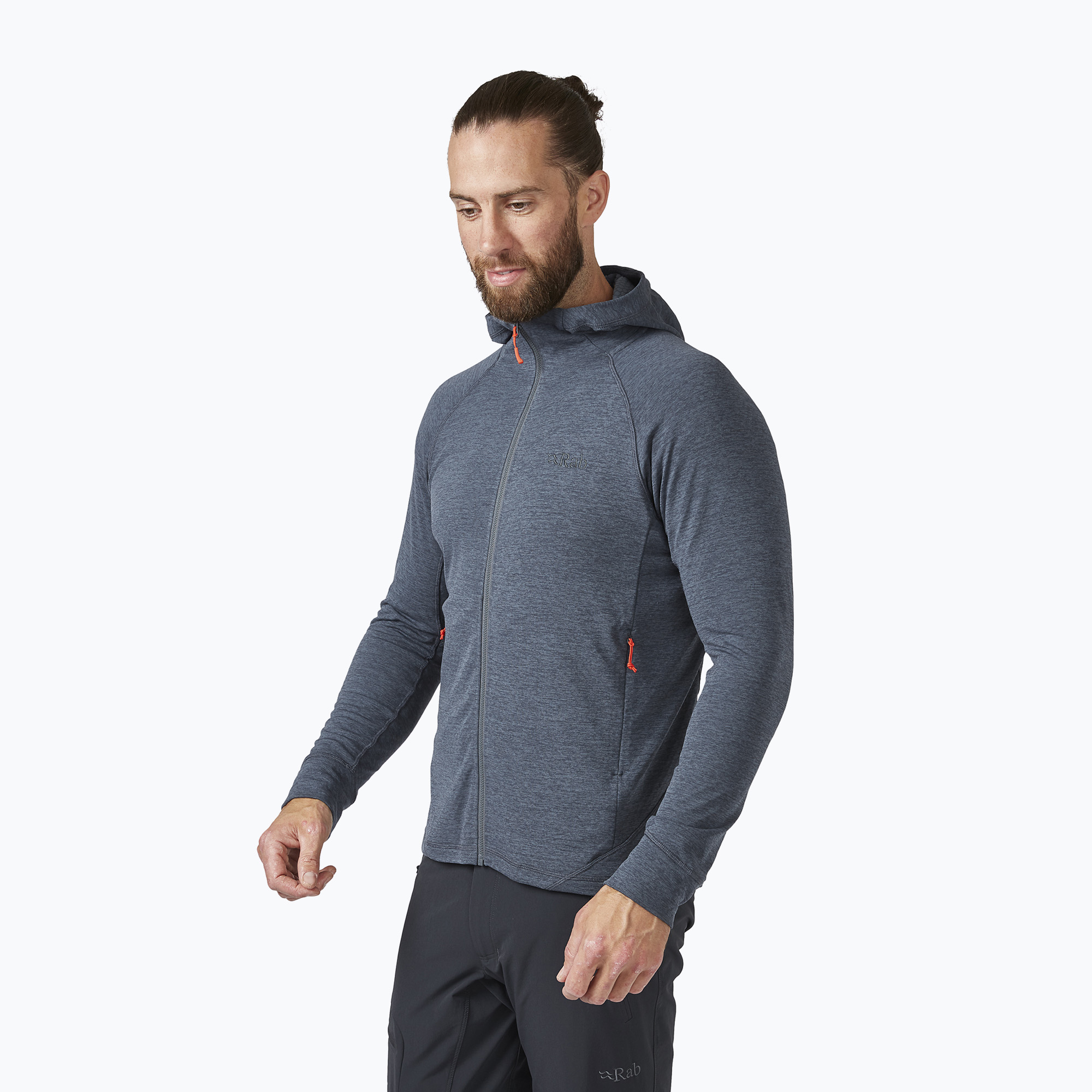 Pánska trekingová mikina Rab Nexus Hoody šedá QFF-7 (Nexus Hoody QFF-70-STE)