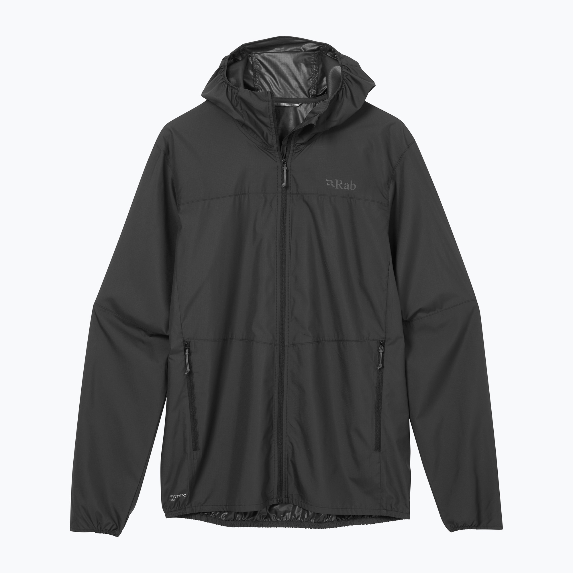 Pánska vetrovka Rab Windgather Hoody black (Windgather Hoody QWS-84-BLK)