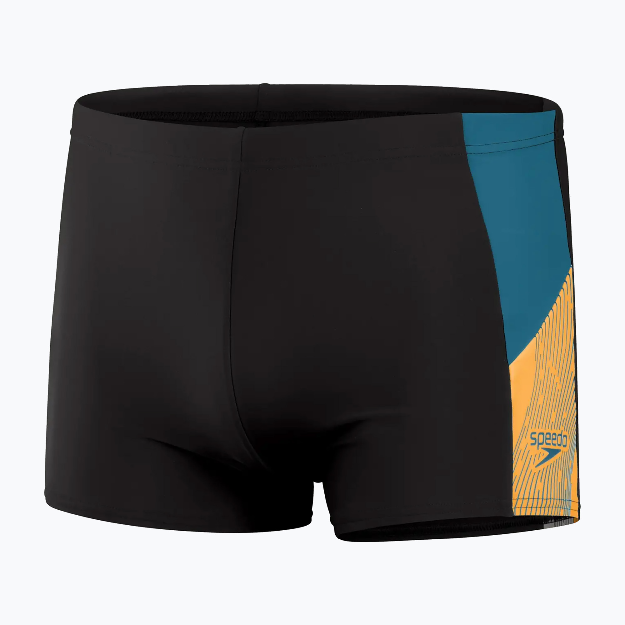 Pánske plavecké boxerky Speedo Dive black/dark teal/mandarin Peel (Dive Aquashort 8-00300716914)