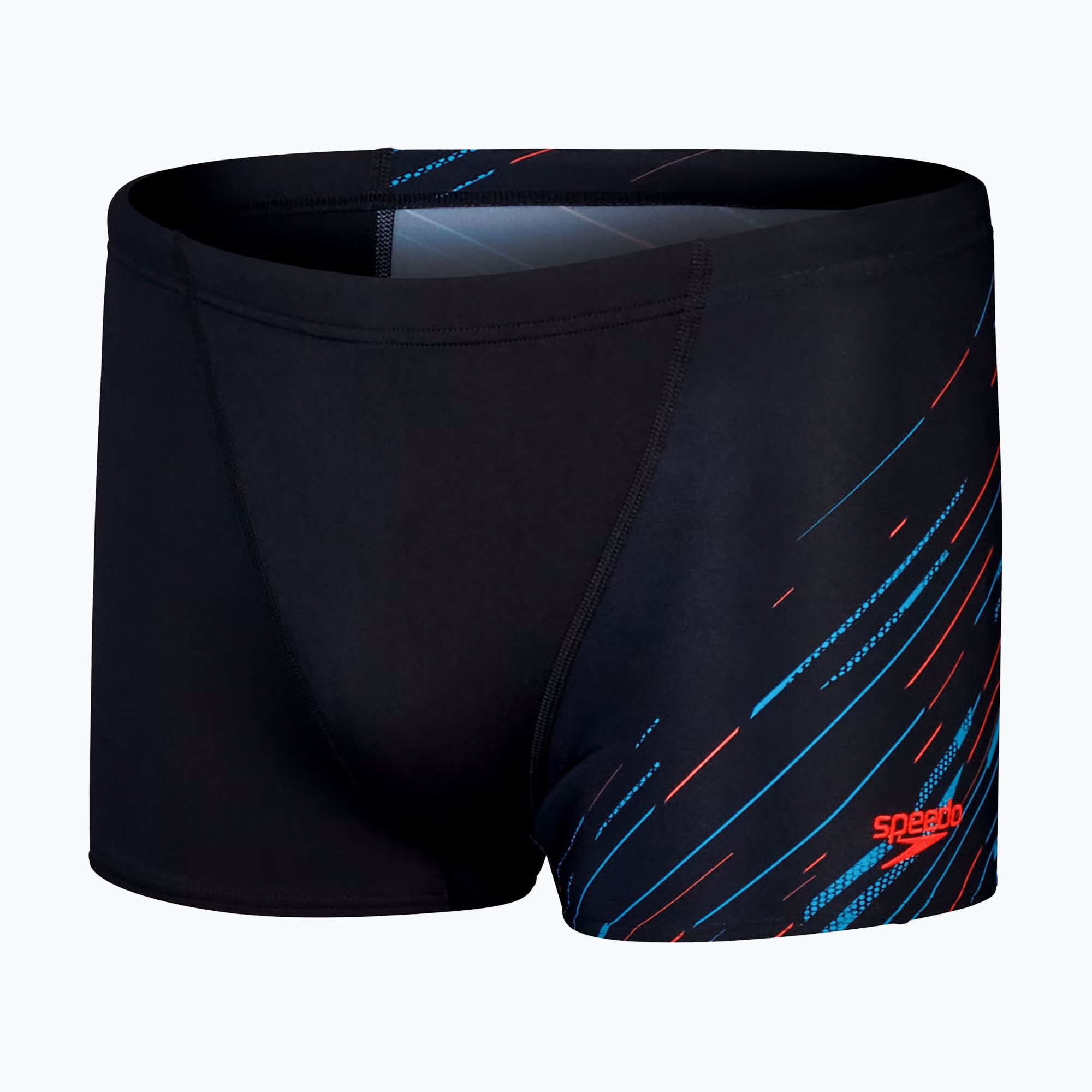 Plávacie boxerky pánske Speedo HyperBoom V-Cut Aquashort black/picton blue/siren red (HyperBoom V-Cut Aquashort 8-0973417507)