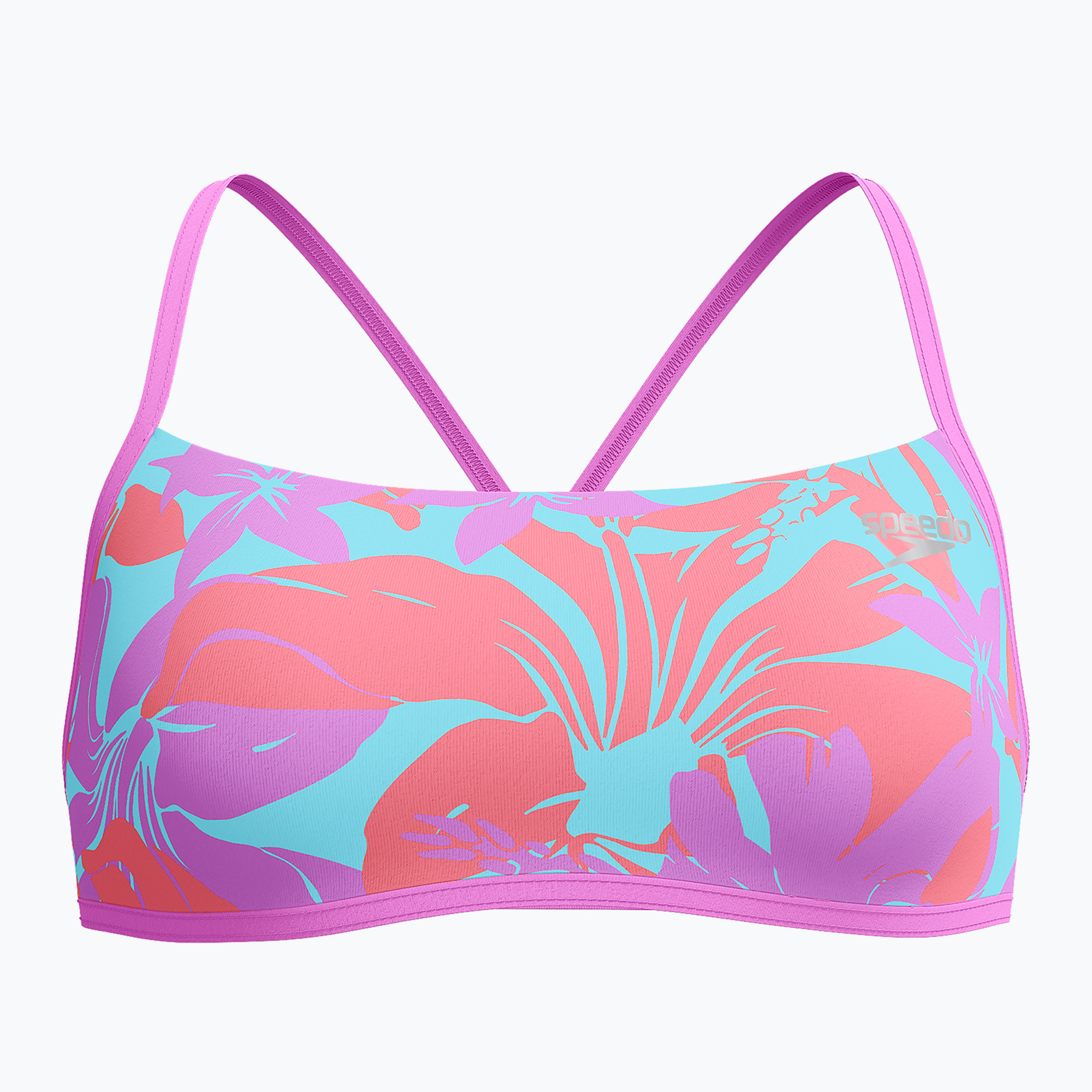 Horný diel plaviek Speedo Allover Digital Crossback Crop Top Kaluna floral/arctic glass (Allover Digital Crossback Crop Top 8-1172718093)