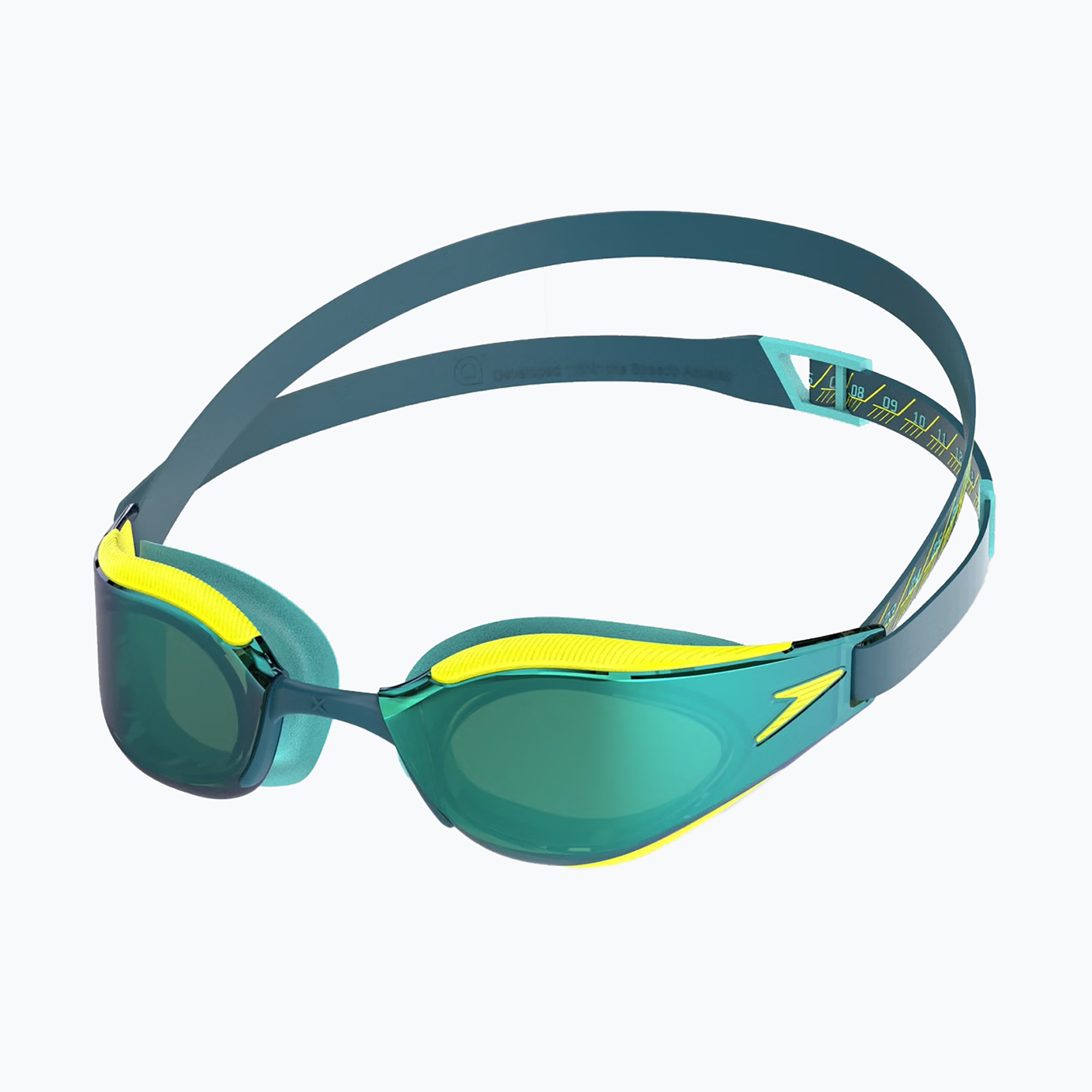 Plavecké okuliare Speedo Fastskin Hyper Elite Mirror hyper yellow/steel/emerald mirror