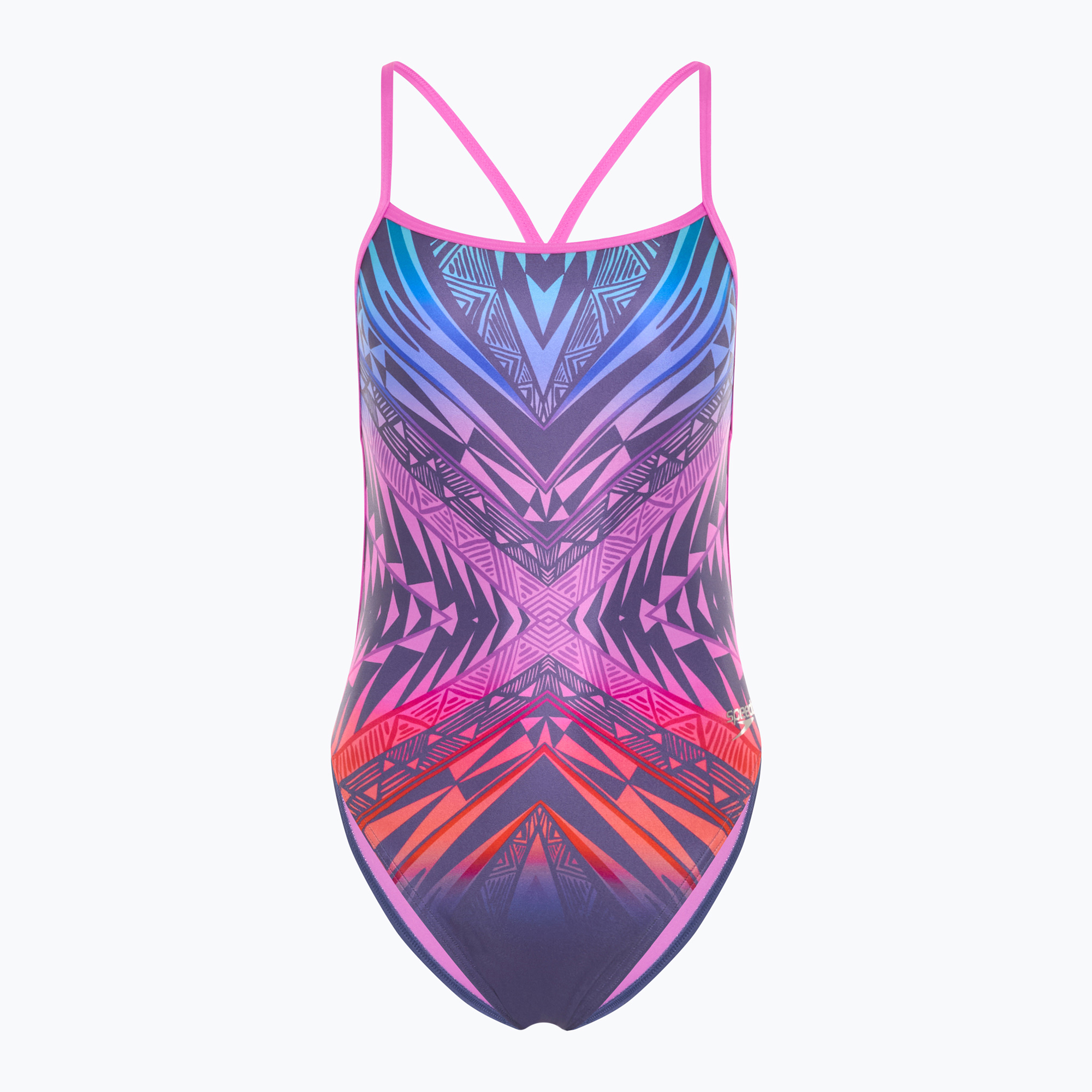 Dámske jednodielne plavky Speedo Placement Digital Vback balance blend/hapuna blue (Placement Digital Vback 8-00349918346)
