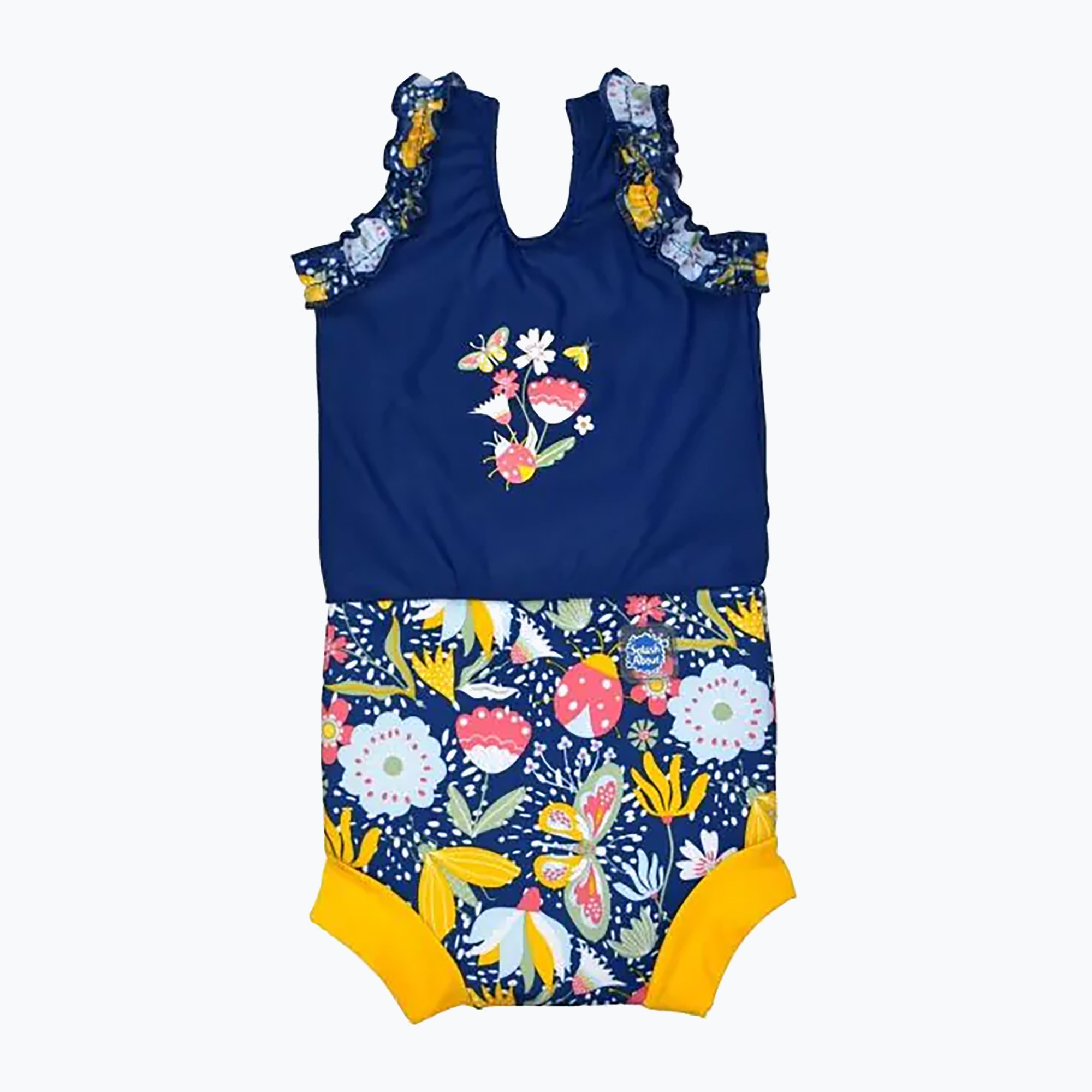 Detské jednodielne plavky Splash About Happy Nappy Meadow navy blue CHNGDL (Happy Nappy CHNGDXL)