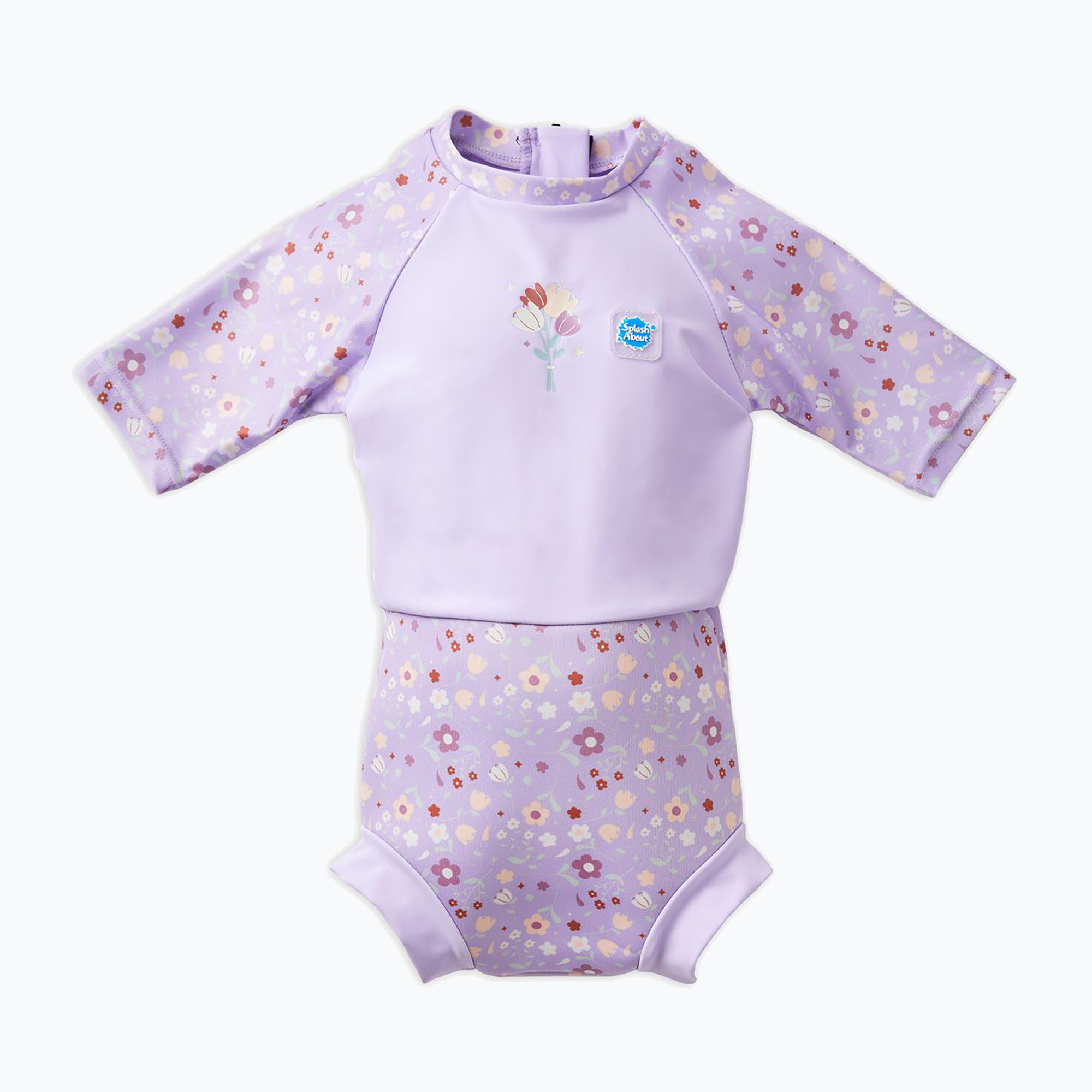 Detská kombinéza UPF 50+ Splash About Happy Nappy lila sprnig (Happy Nappy Sunsuit HNSSLSL)