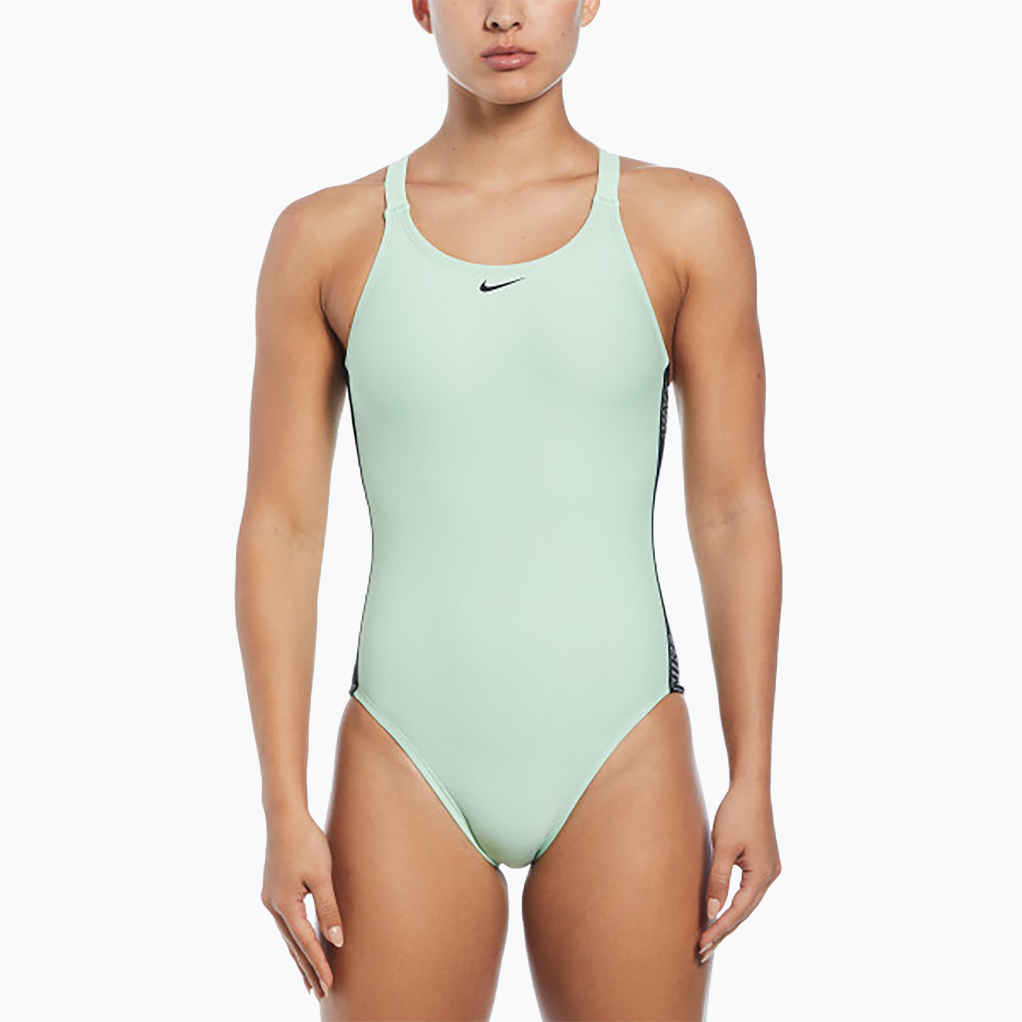 Dámske jednodielne plavky Nike Logo Tape Fastback vapor green (Logo Tape Fastback NESSD190-338)