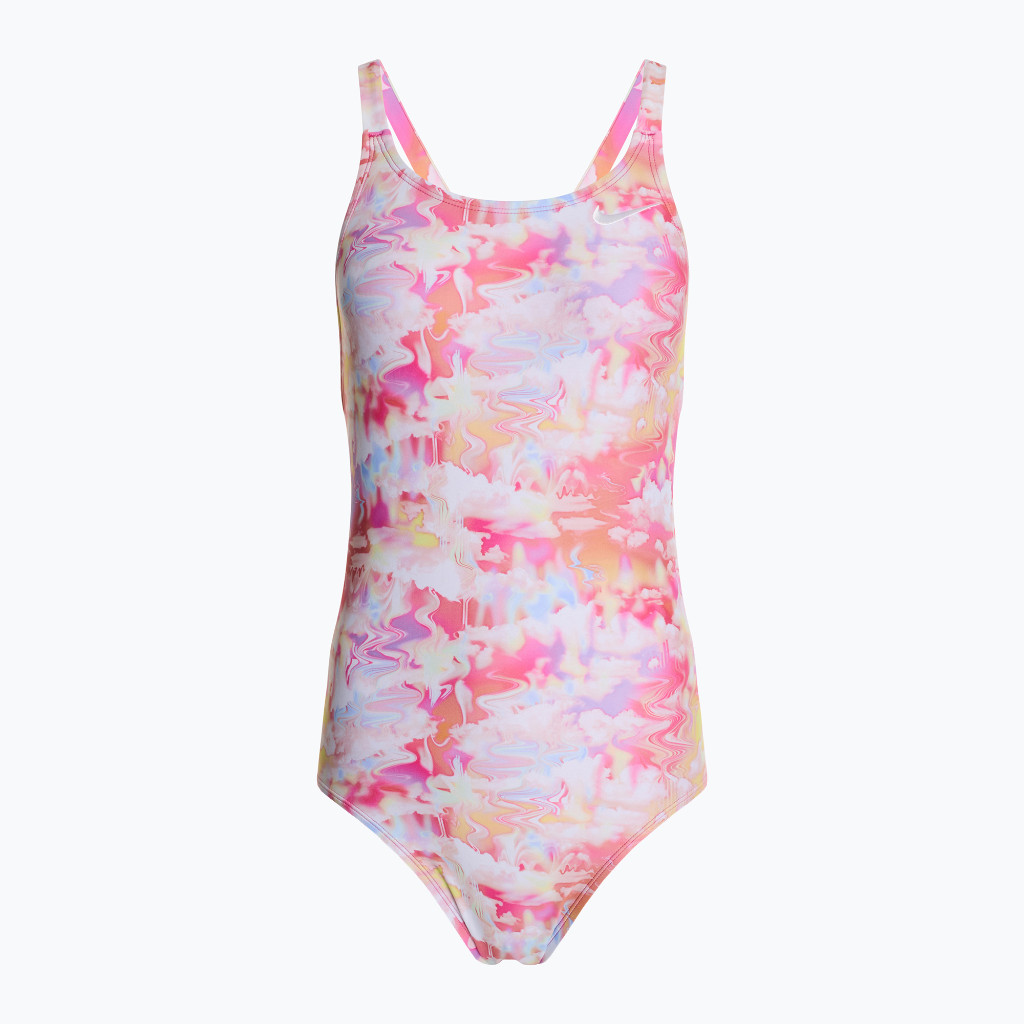 Dámske jednodielne plavky Nike Hydrastrong Multi Print Fastback warm multi (Hydrastrong Multi Print Fastback NESSE004-989)