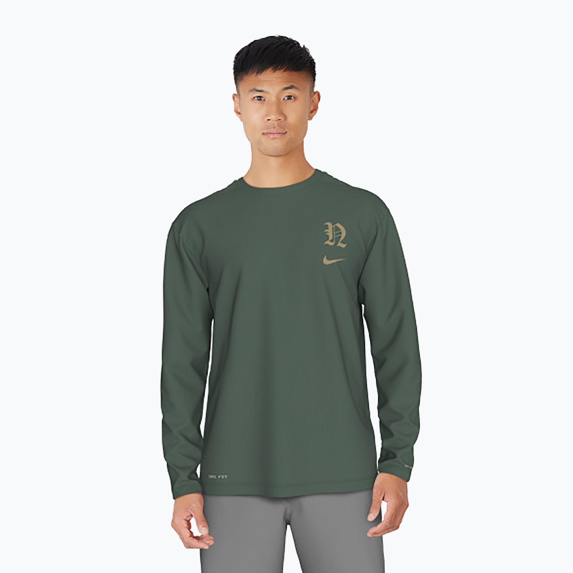 Pánske tričko s dlhým rukávom Nike Luxe Letter Hydroguard fir (Luxe Letter Hydroguard NESSF474)