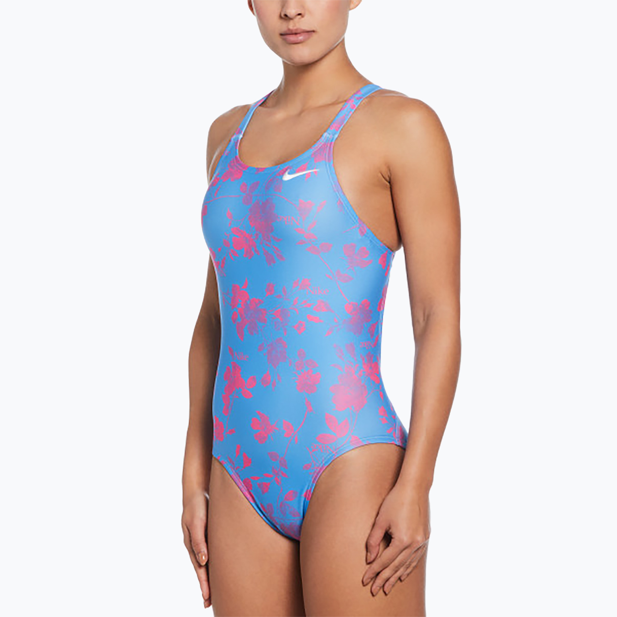 Dámske jednodielne plavky Nike Hydrastrong Fastback university blue