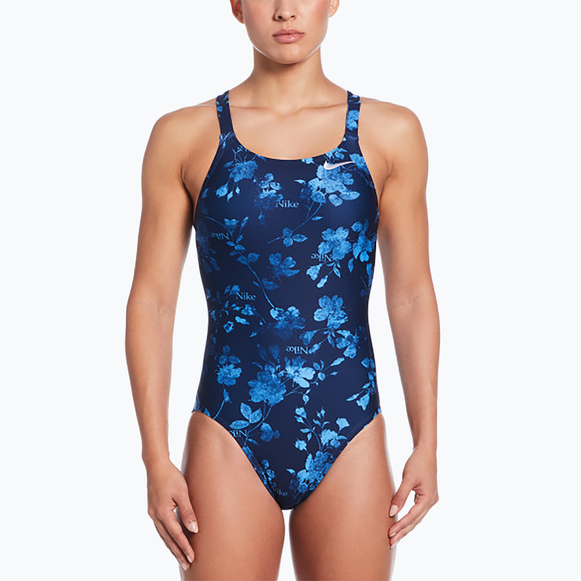 Nike Hydrastrong Fastback dámske jednodielne plavky midnight navy