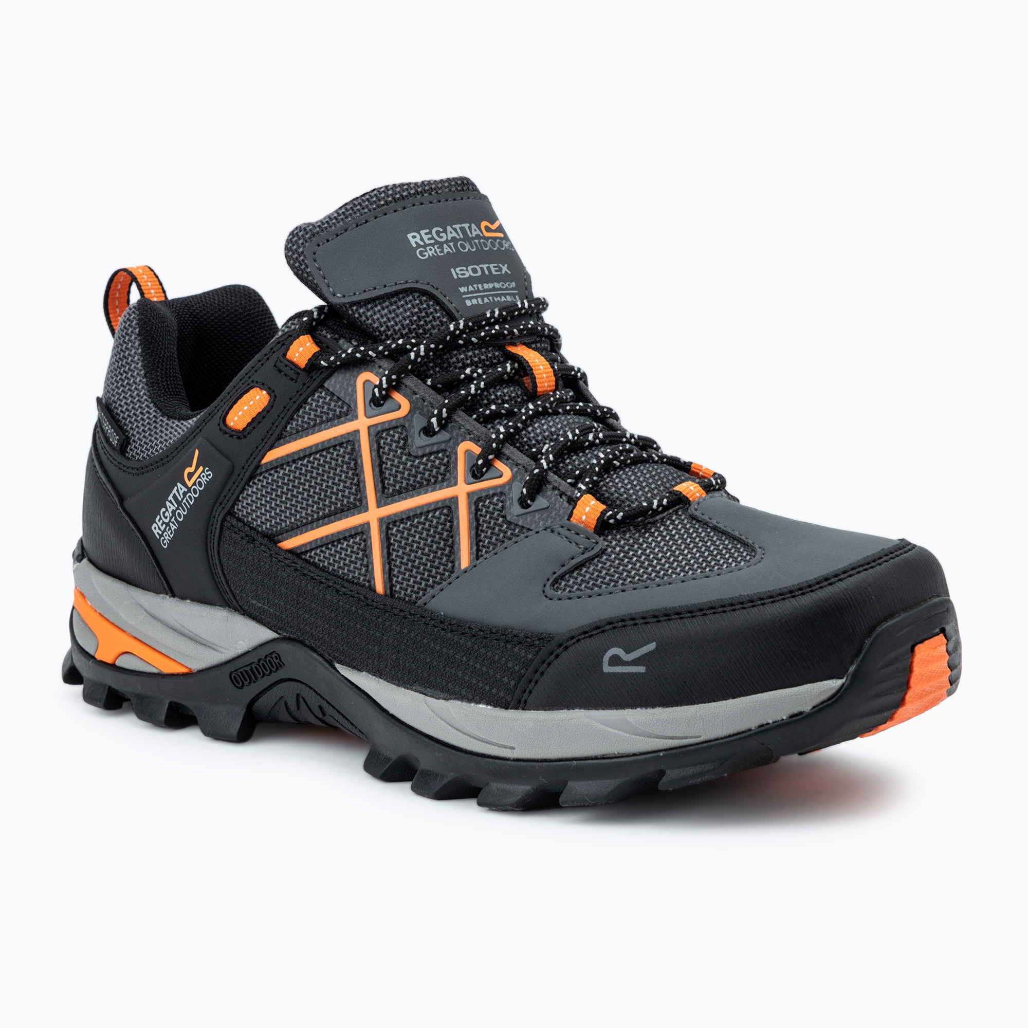 Pánske trekové topánky REGATTA Samaris III Low granite/blaze orange (Samaris III Low RMF835-DLW)