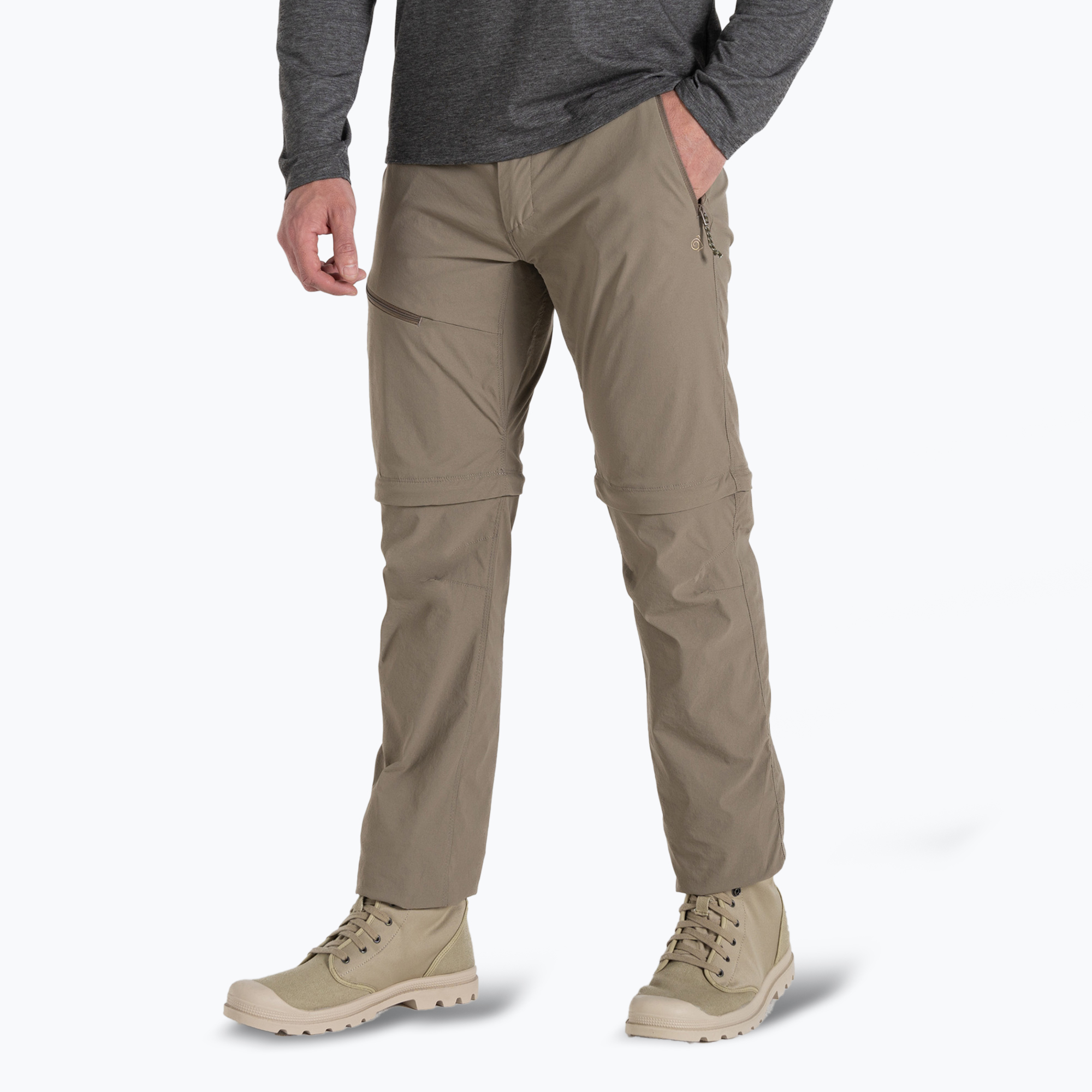 Pánske trekové nohavice Craghoppers NosiLife Pro Convertible Trouser III pebble (NosiLife Pro Convertible Trouser III CMJ645)