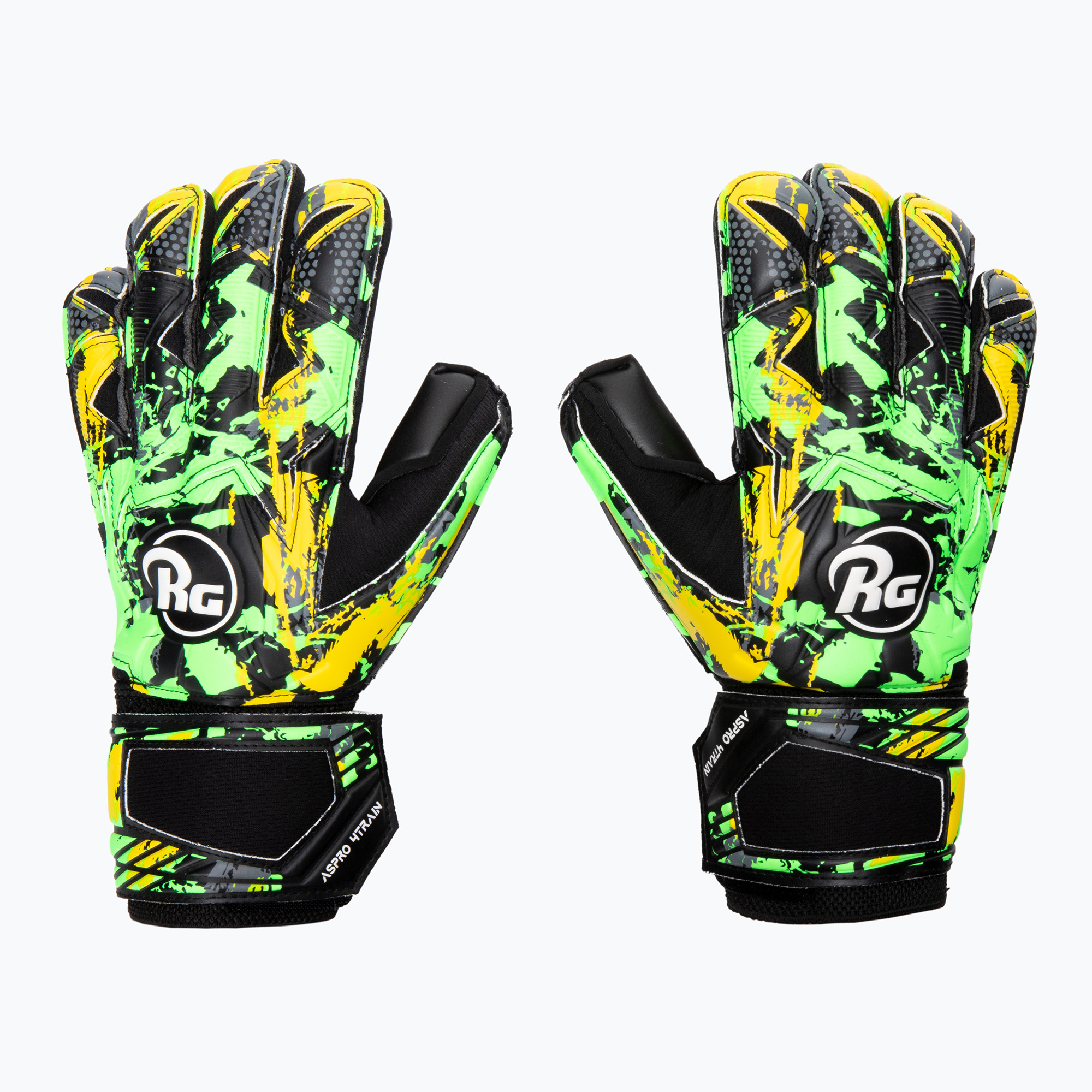 Brankárske rukavice RG Aspro 4train čierno-zelené ASP4217