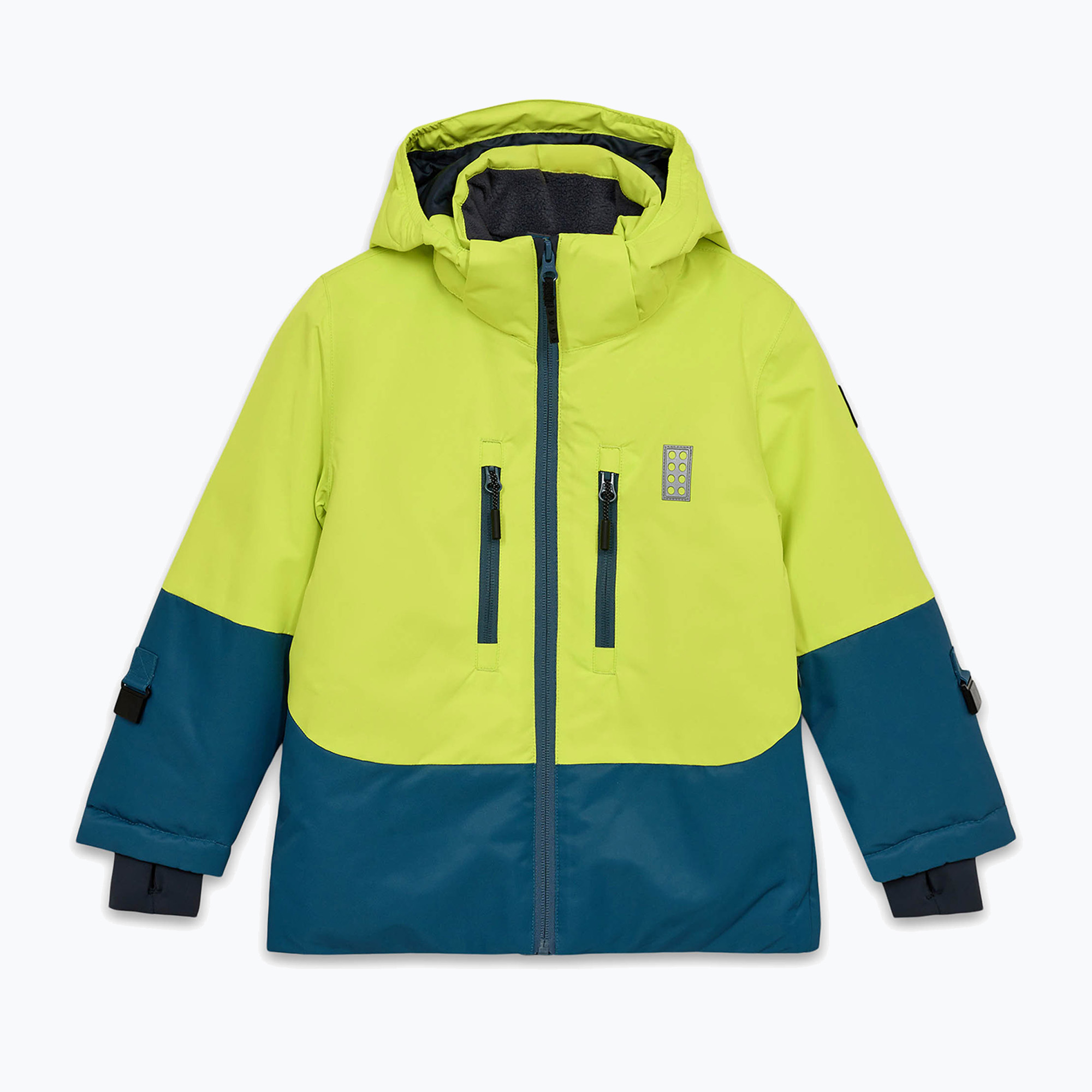 Detská lyžiarska bunda LEGO Lwjad 806 lime green (Lwjad 806 11010839)