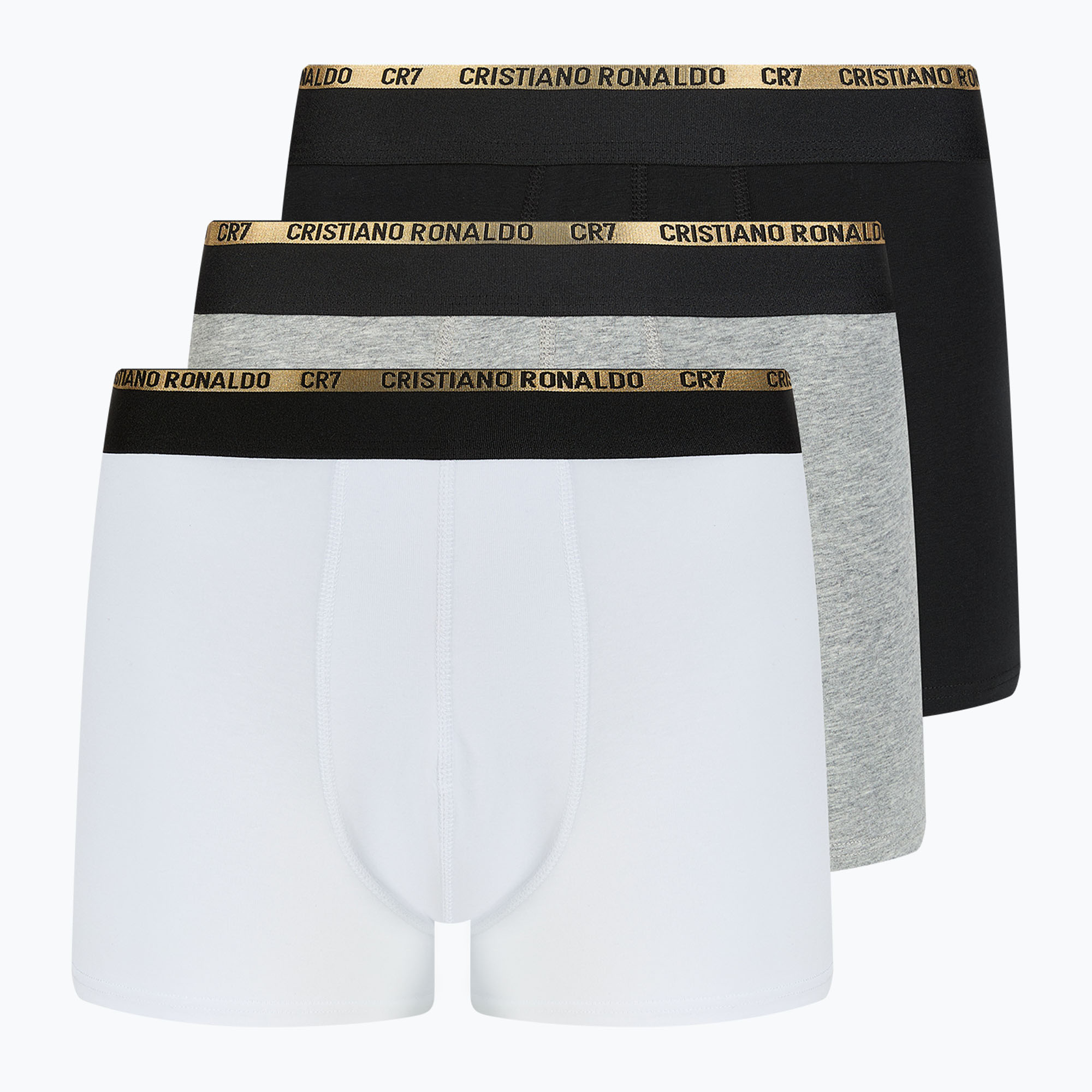 Pánske boxerky CR7 Basic Trunk 3 páry balck/white/grey (Basic Trunk 300-8100-49-2747)
