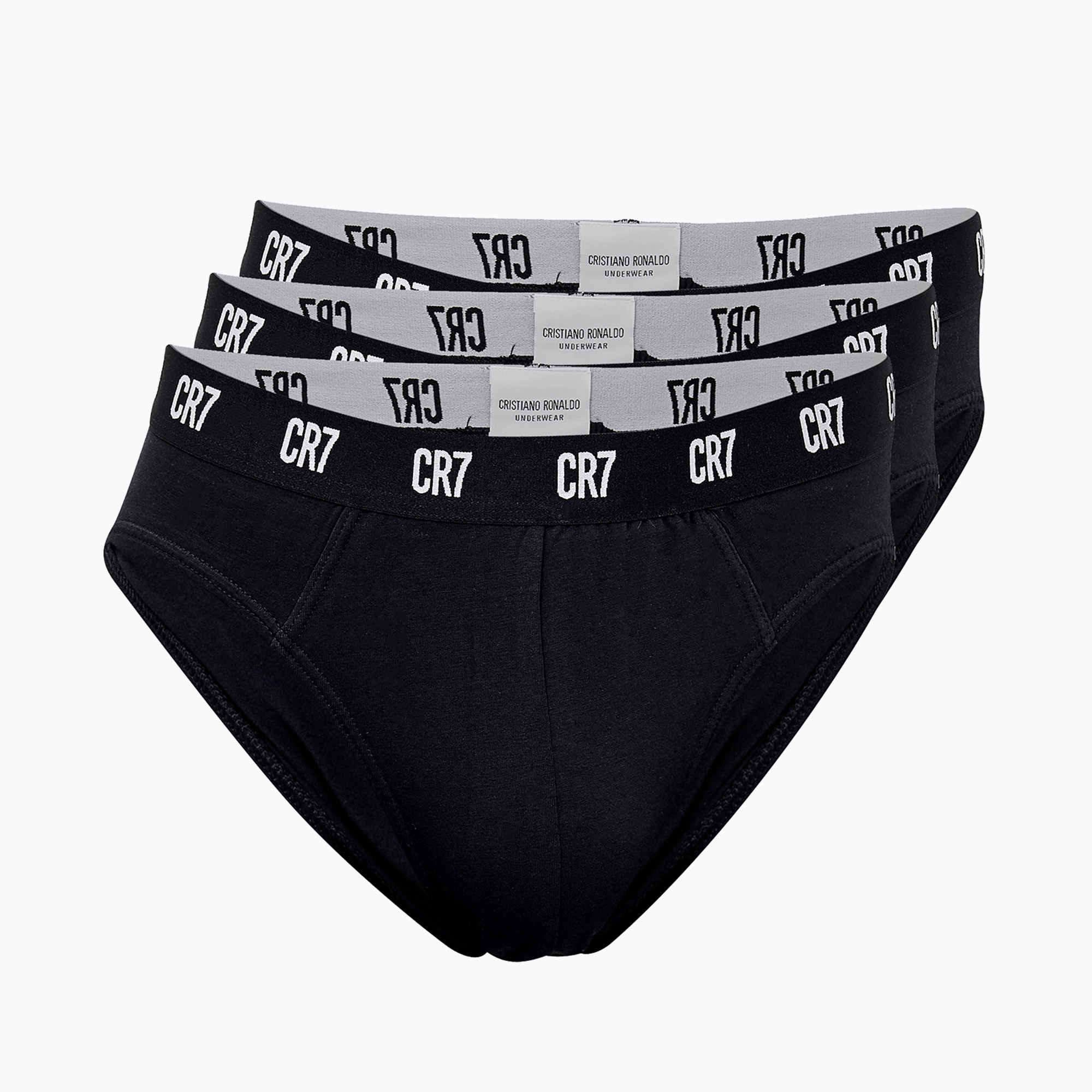 Pánske boxerky CR7 Basic Brief 3 páry black (Basic Brief 300-8100-66-900)