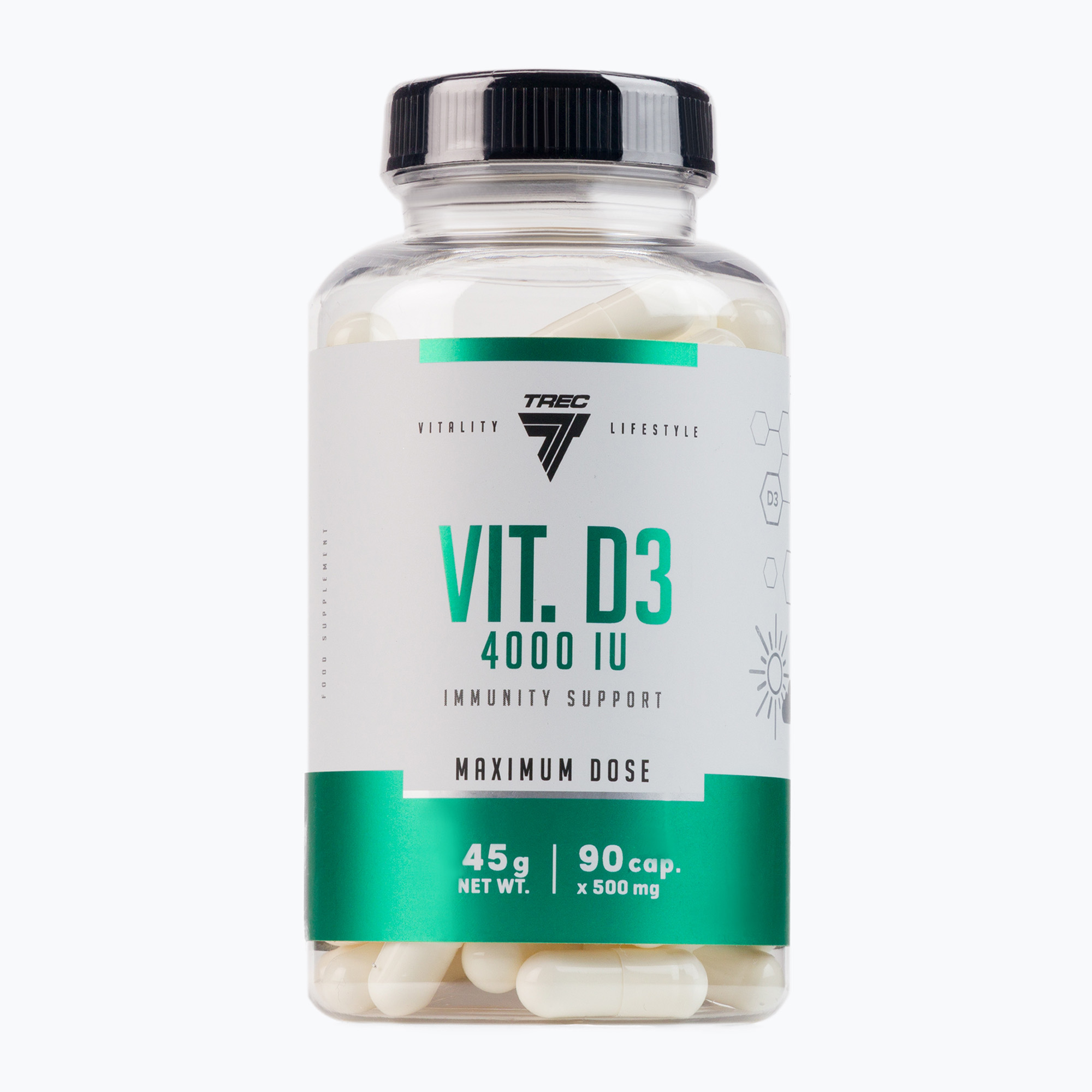 Vitamín D3 4000 IU Trec 90 kapsúl TRE/906 (Vitality Vit. D3 4000 IU TRE/906)