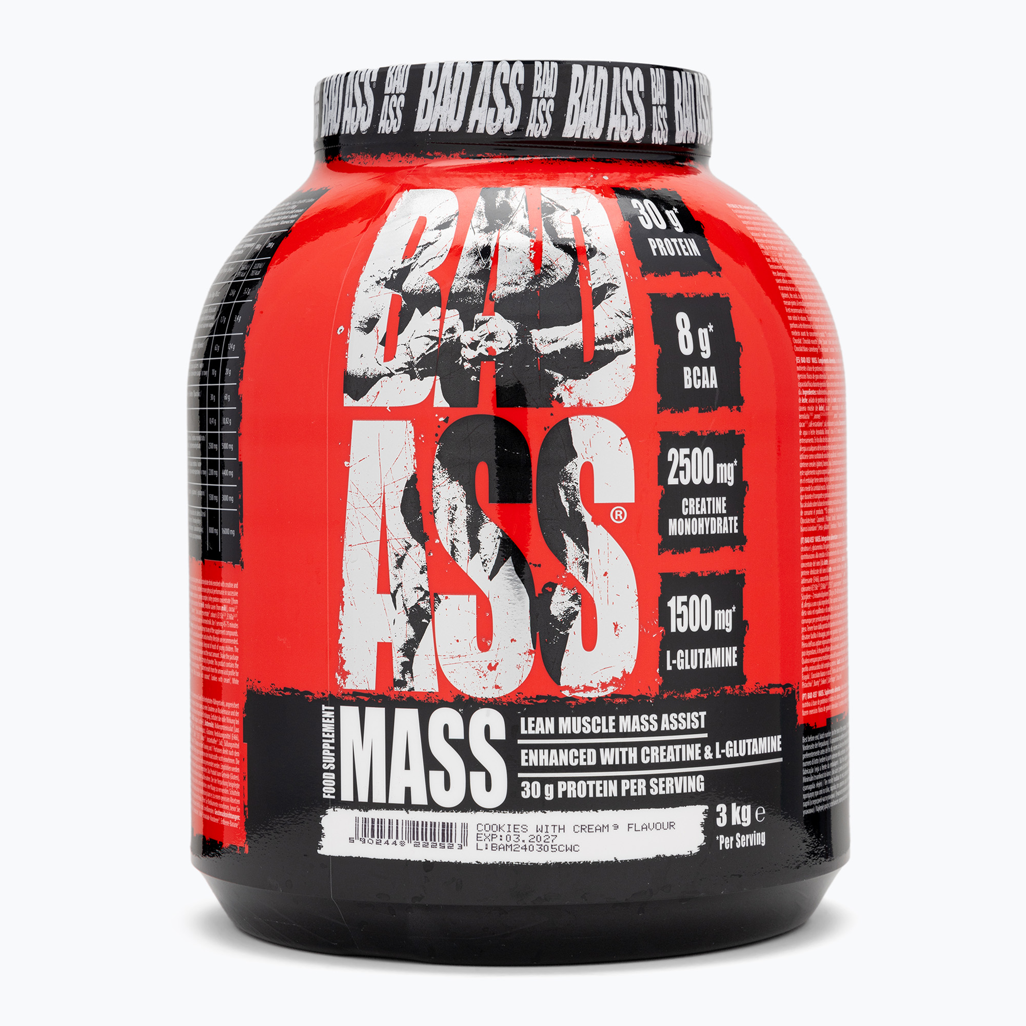Fitness Authority Gainer Bad Ass Mass 3 kg cookies so smotanou (Bad Ass Meal BA-BAP000144R1.1)