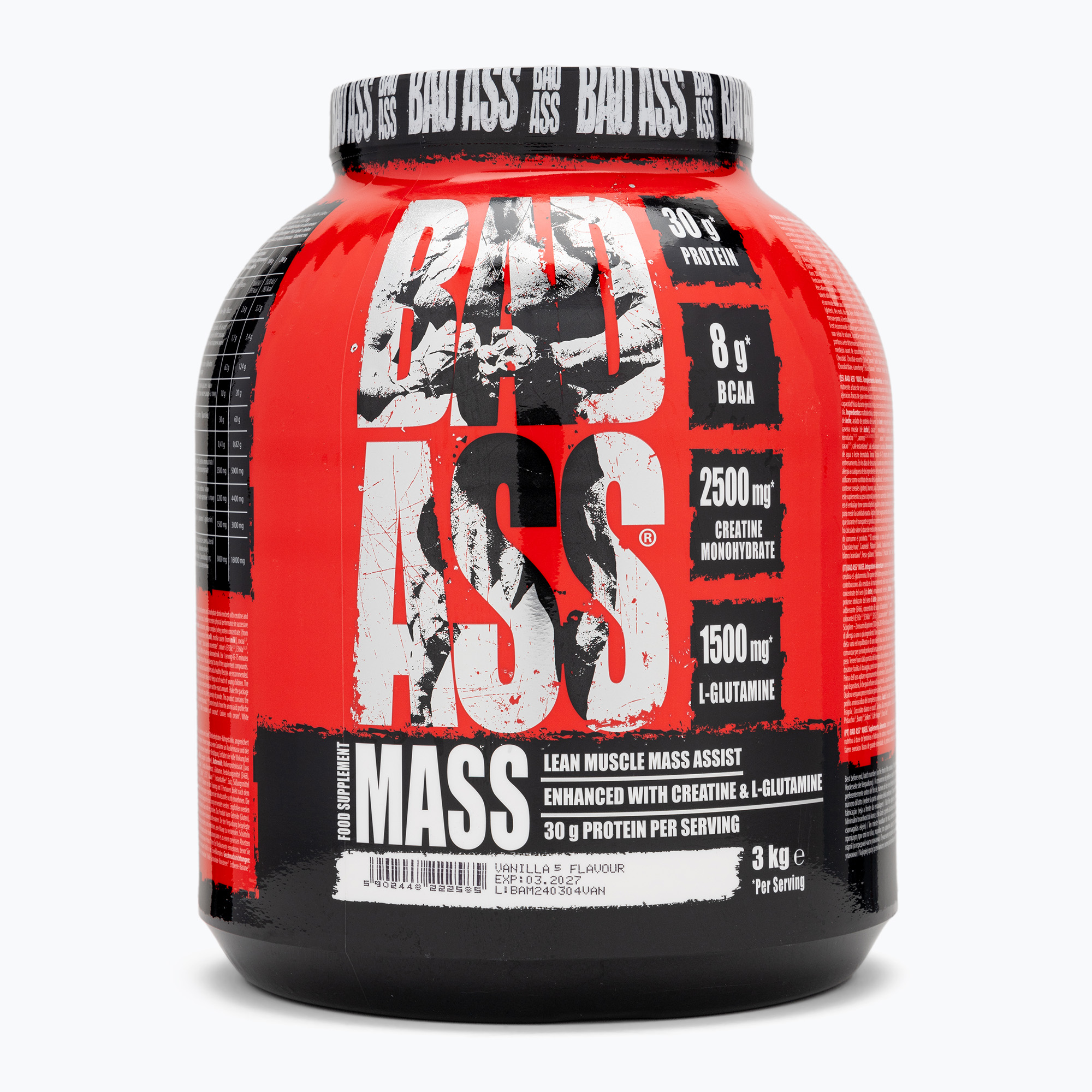 Fitness Authority Gainer Bad Ass Mass 3 kg vanilka (Bad Ass Meal BA-BAP000150R1.1)