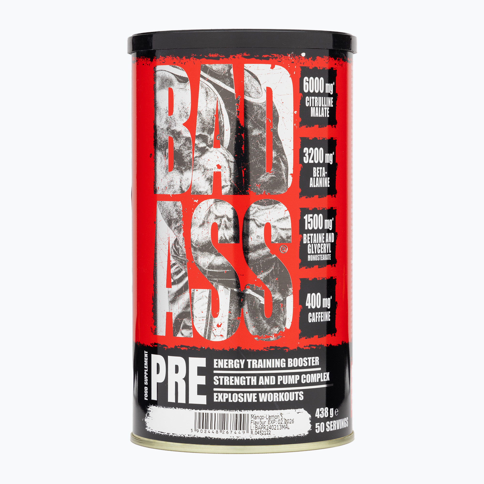 Fitness Authority Bad Ass Pre pred tréningom 438 g mango/citrón (Bad Ass Pre BA-BAP000366R1.1)