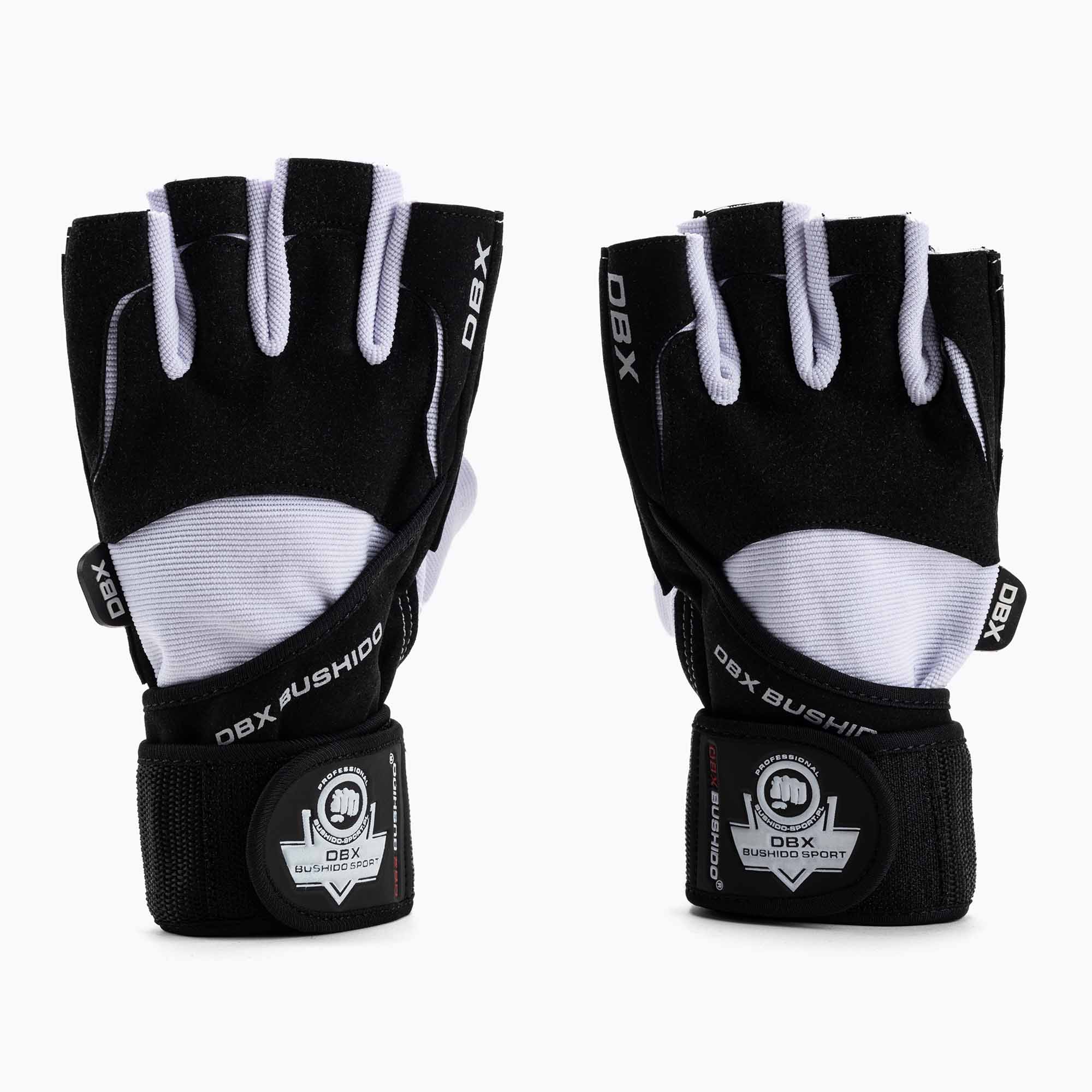 Fitness rukavice Bushido čierno-biele DBX-Wg-162-M (DBX-Wg-162)