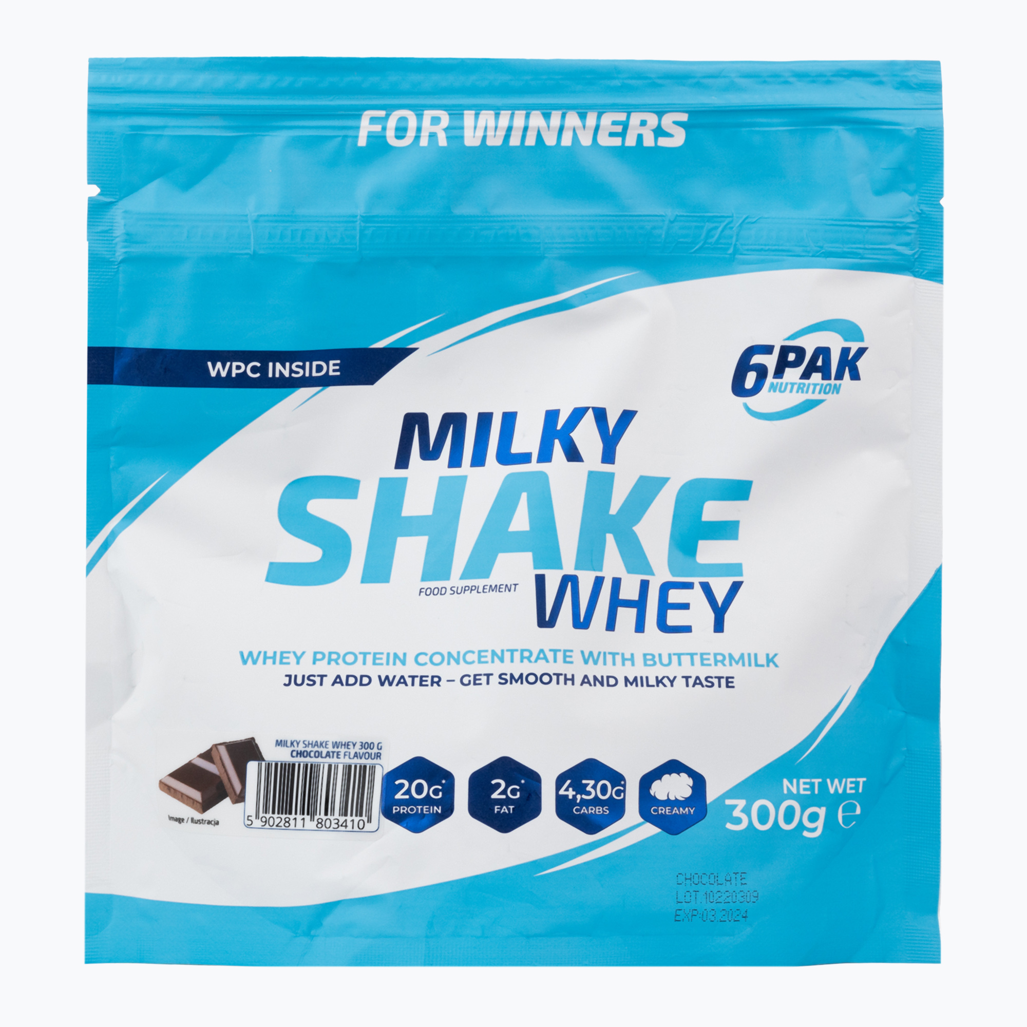 Srvátka 6PAK Milky Shake 300g čokoláda PAK/074 (Whey Milky Shake PAK/074)