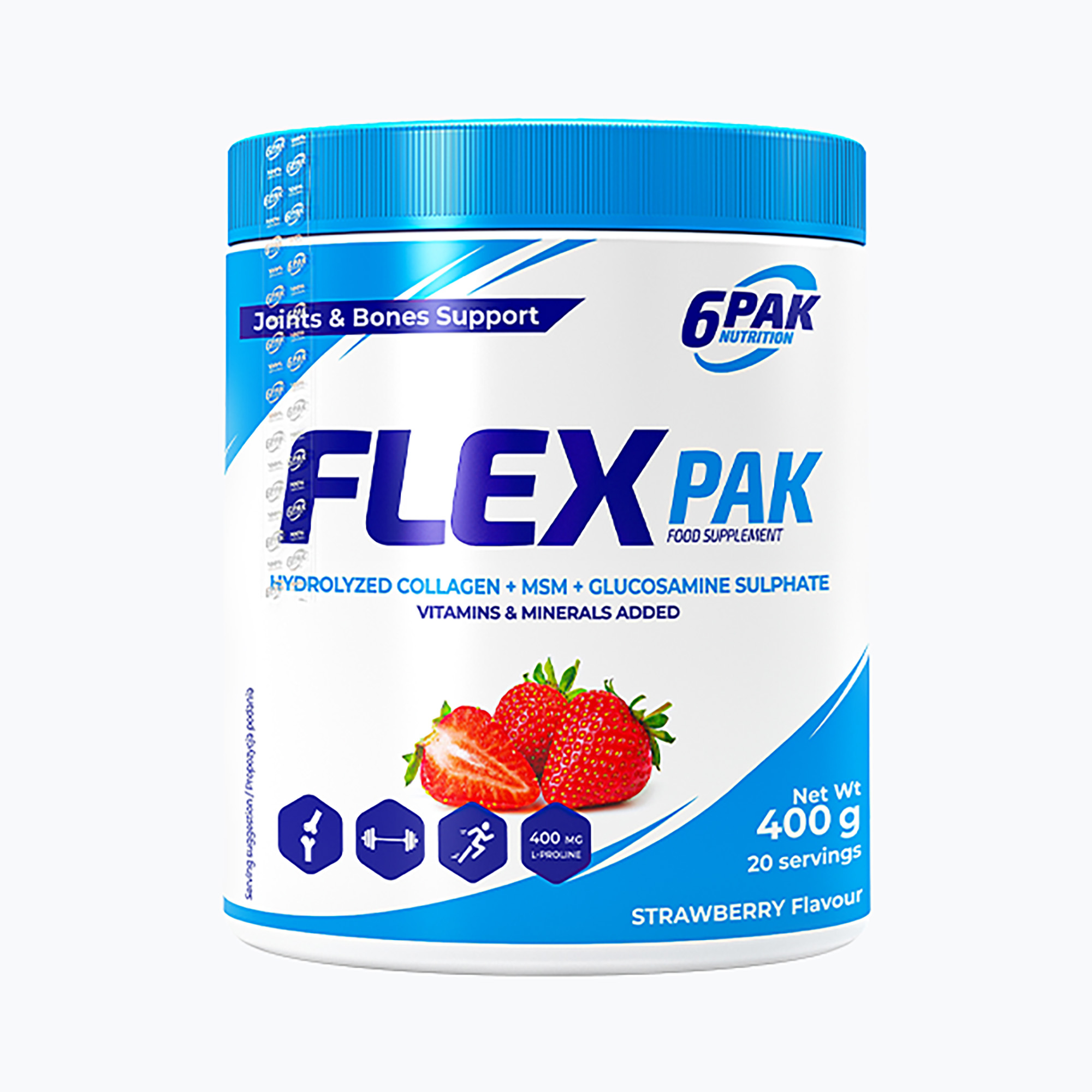 Doplnok stravy 6PAK Flex Pak 400 g jahoda (Flex Pak PAK/313)