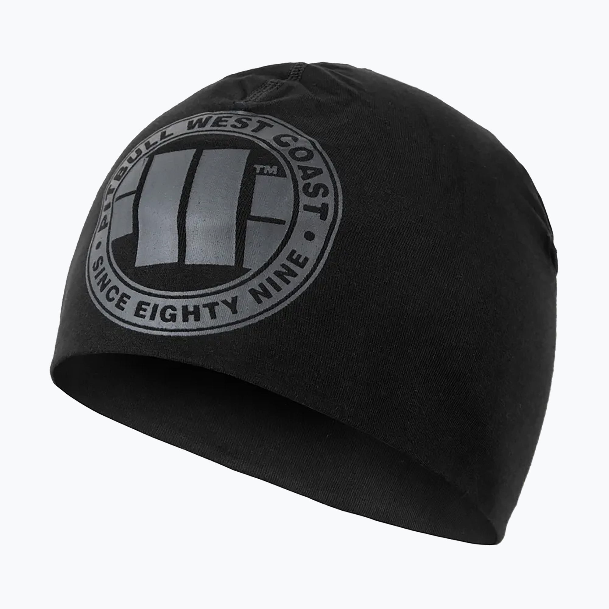 Pitbull West Coast zimná čiapka s veľkým logom black/black