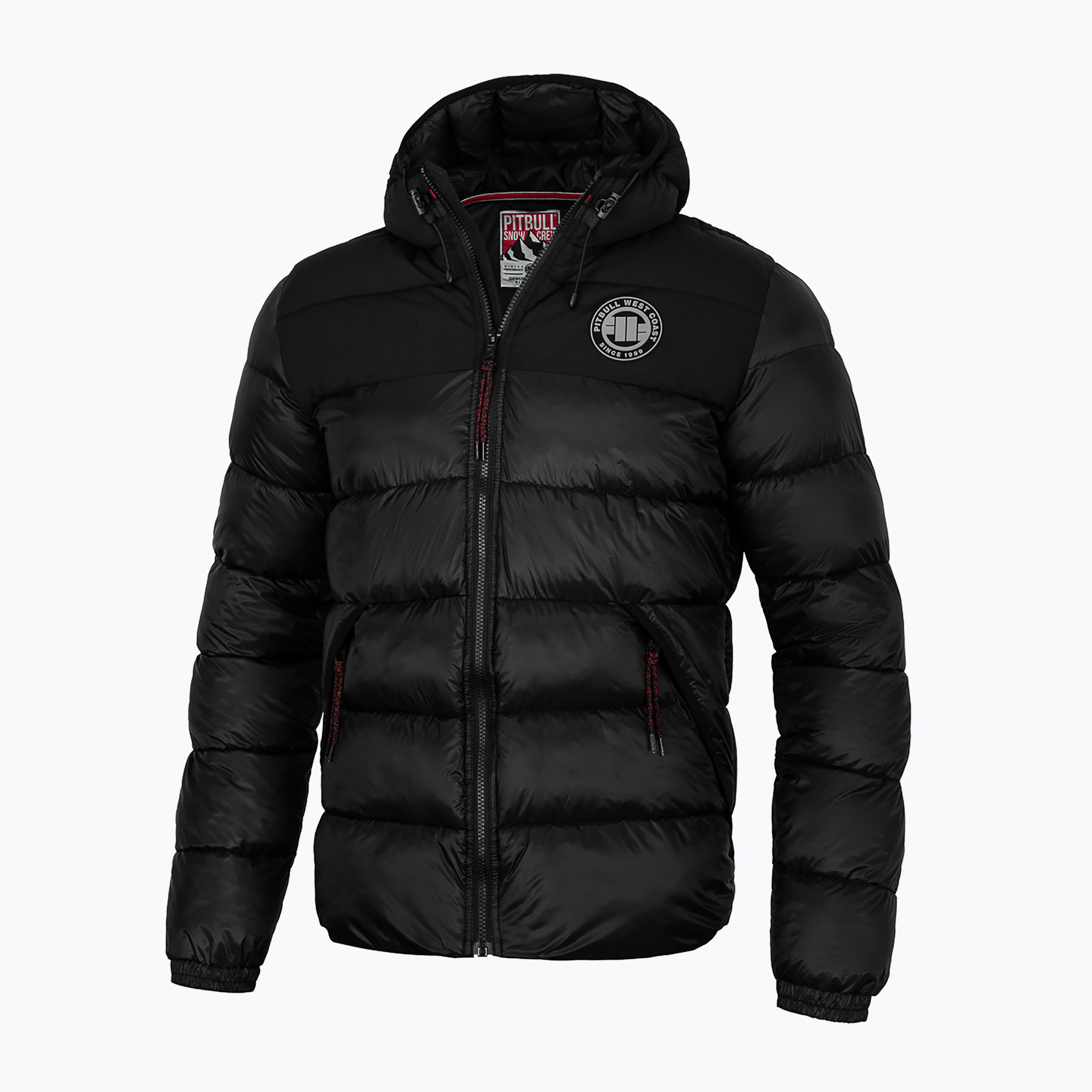 Pánska zimná bunda Pitbull West Coast Greyfox Hooded Quilted black